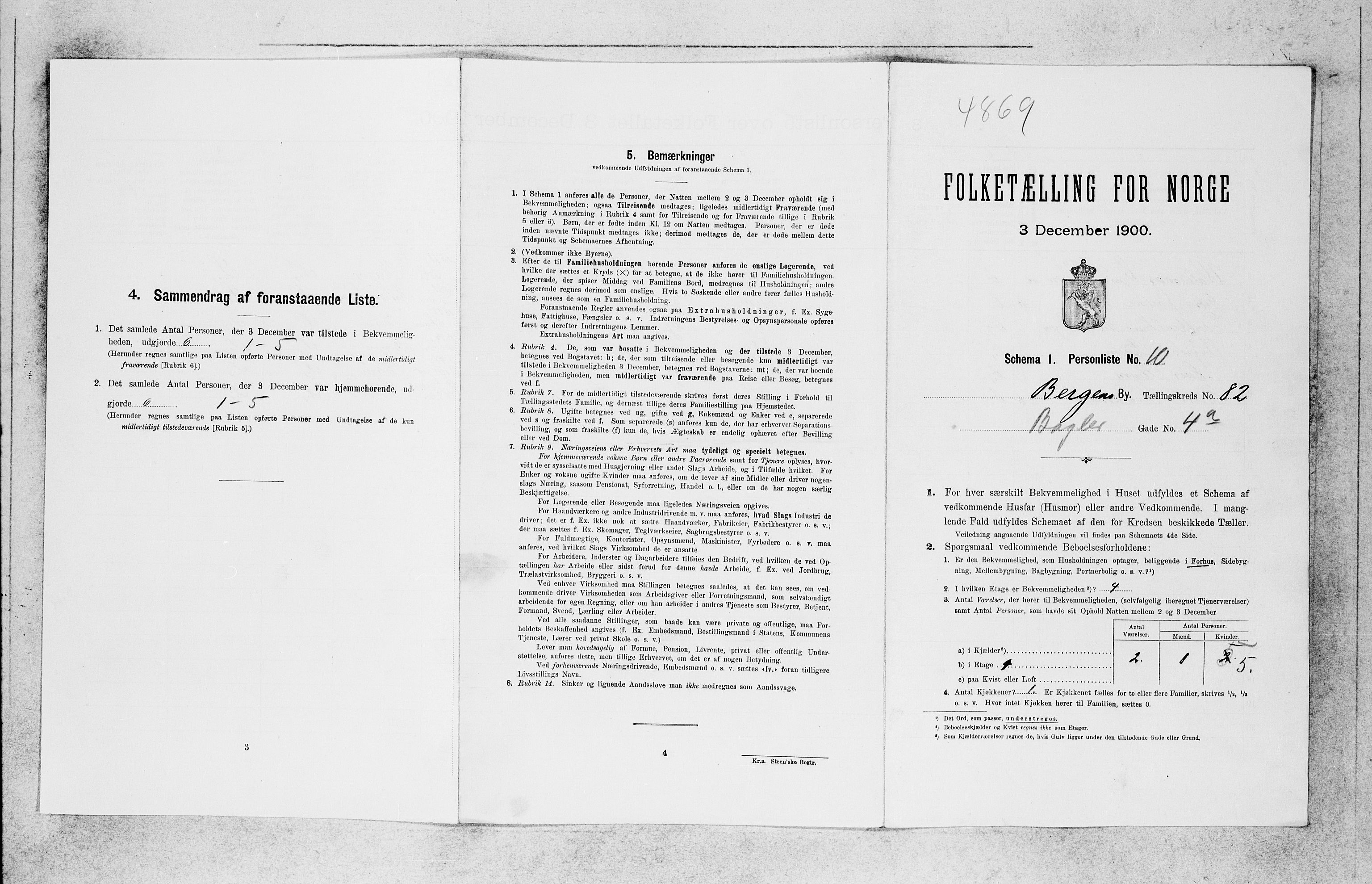 SAB, 1900 census for Bergen, 1900, p. 17119