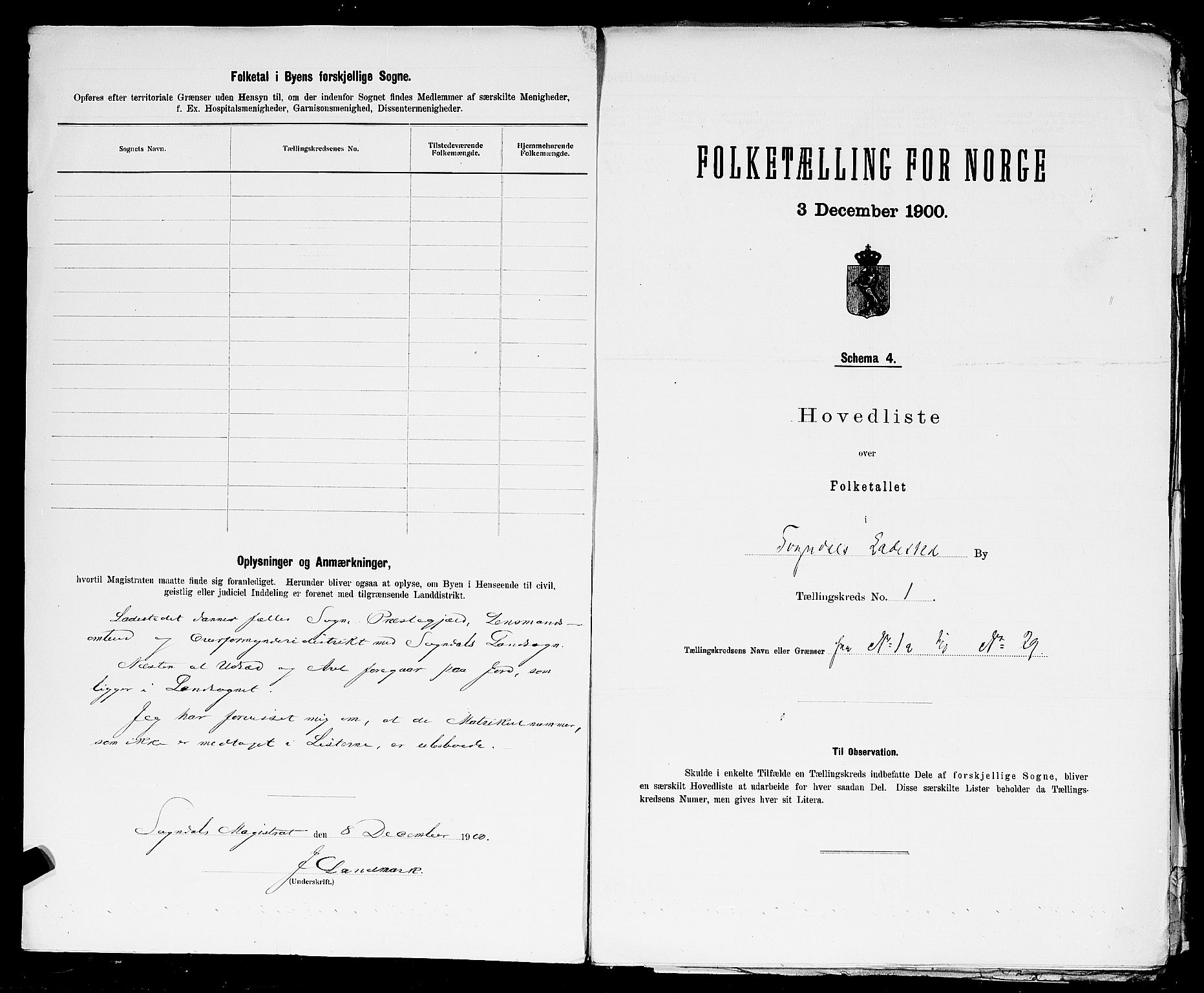 SAST, 1900 census for Sokndal, 1900, p. 7