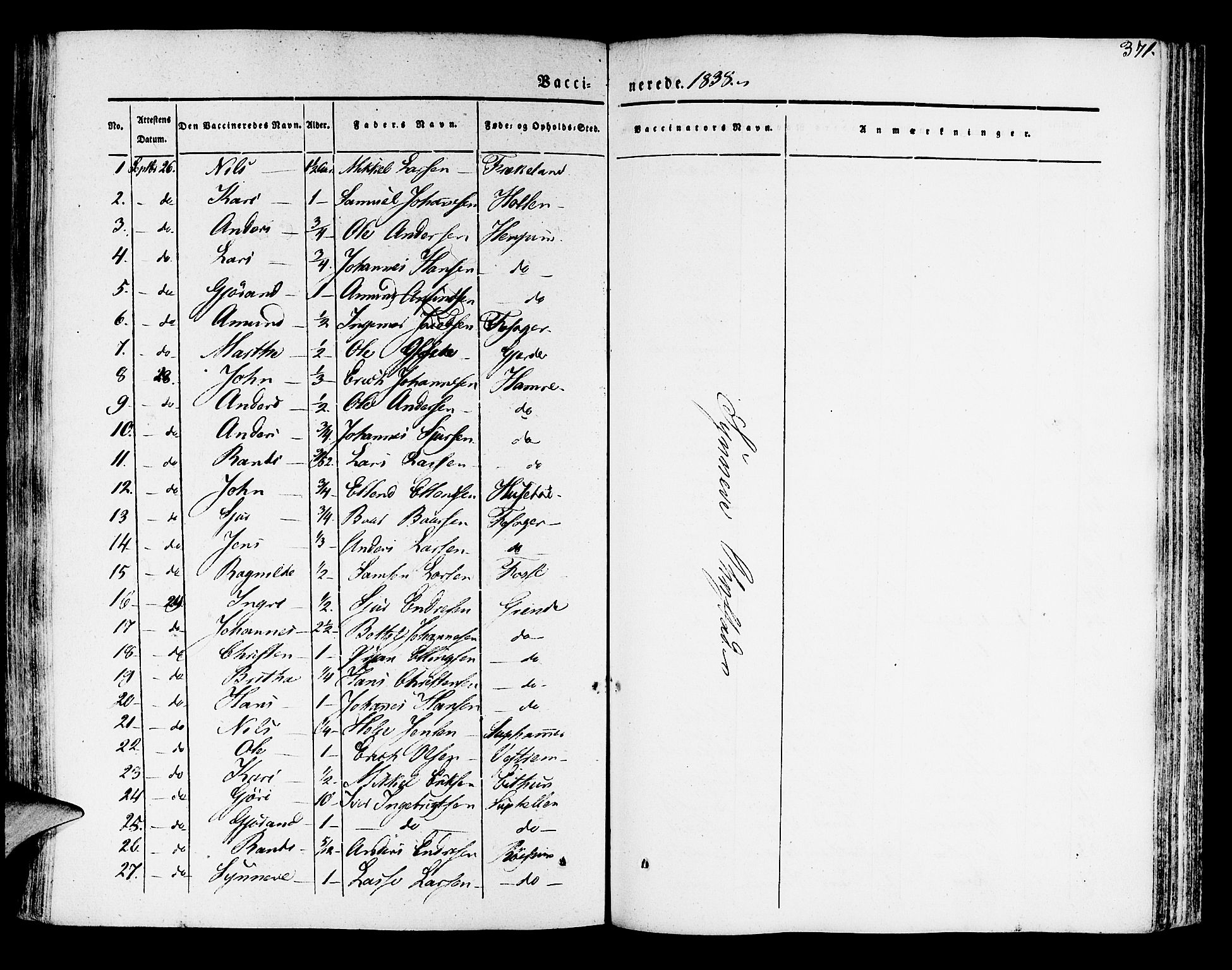 Leikanger sokneprestembete, AV/SAB-A-81001/H/Haa/Haaa/L0007: Parish register (official) no. A 7, 1838-1851, p. 371