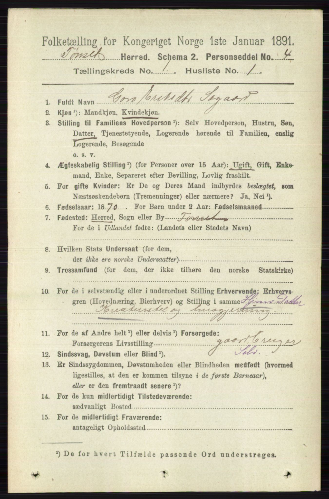 RA, 1891 census for 0437 Tynset, 1891, p. 77