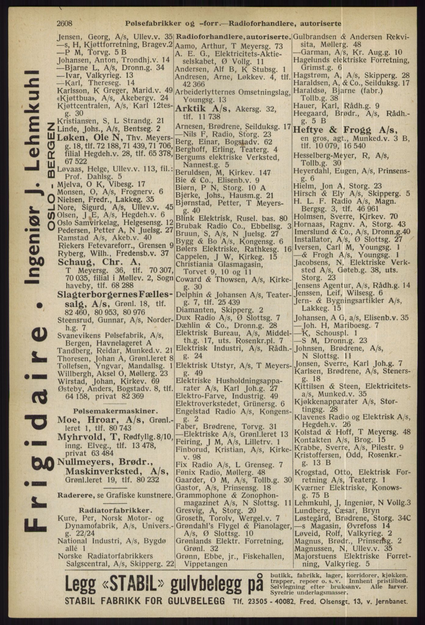 Kristiania/Oslo adressebok, PUBL/-, 1936, p. 2608
