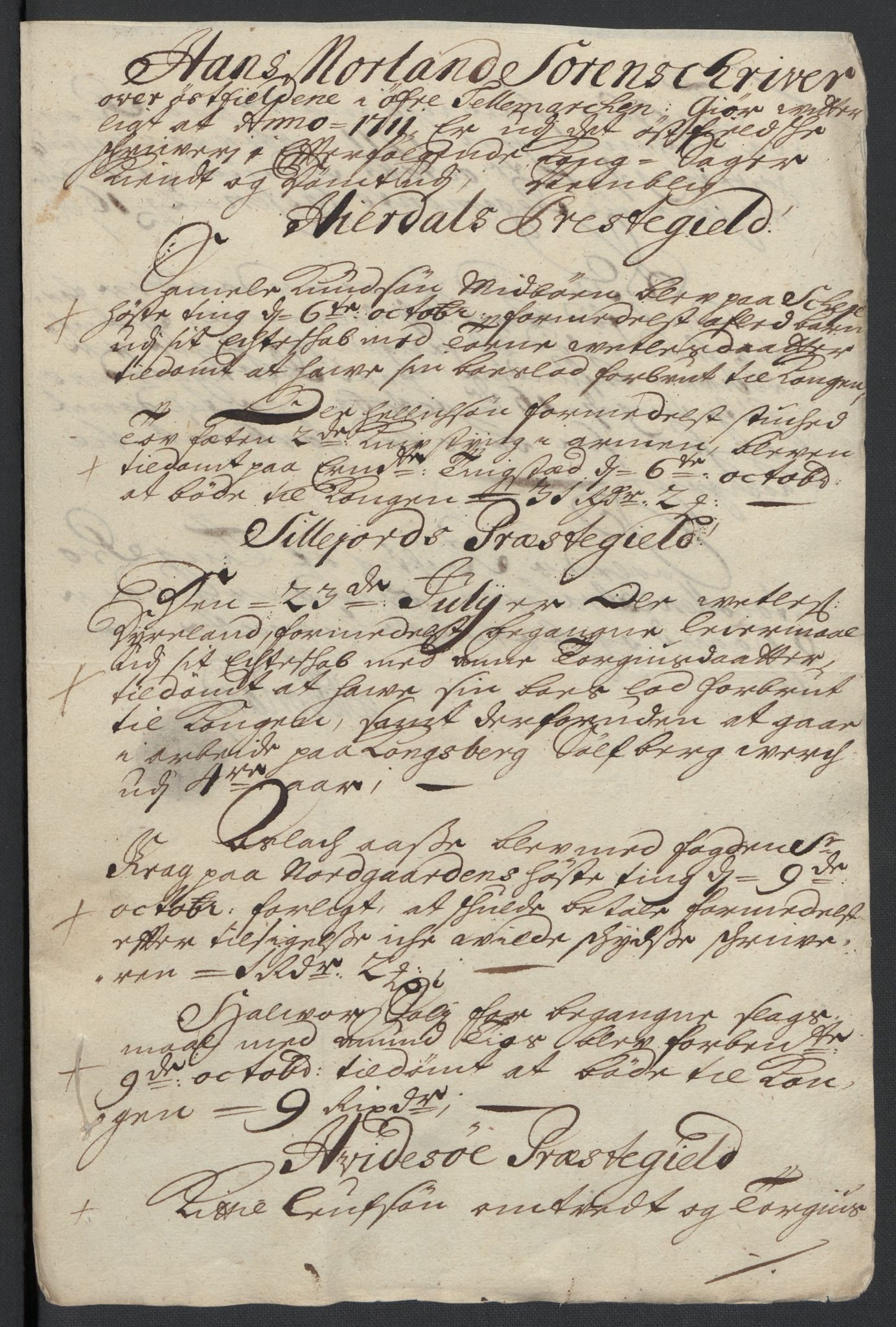 Rentekammeret inntil 1814, Reviderte regnskaper, Fogderegnskap, AV/RA-EA-4092/R36/L2120: Fogderegnskap Øvre og Nedre Telemark og Bamble, 1711, p. 52