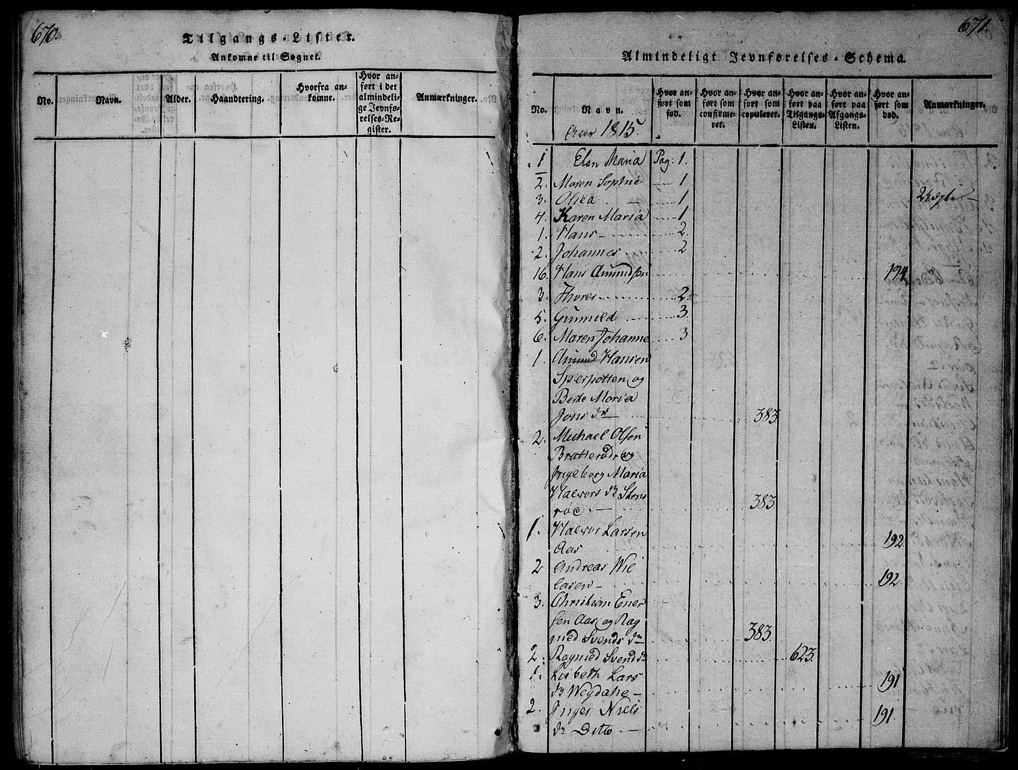 Våler prestekontor Kirkebøker, SAO/A-11083/G/Ga/L0001: Parish register (copy) no. I 1, 1815-1839, p. 670-671