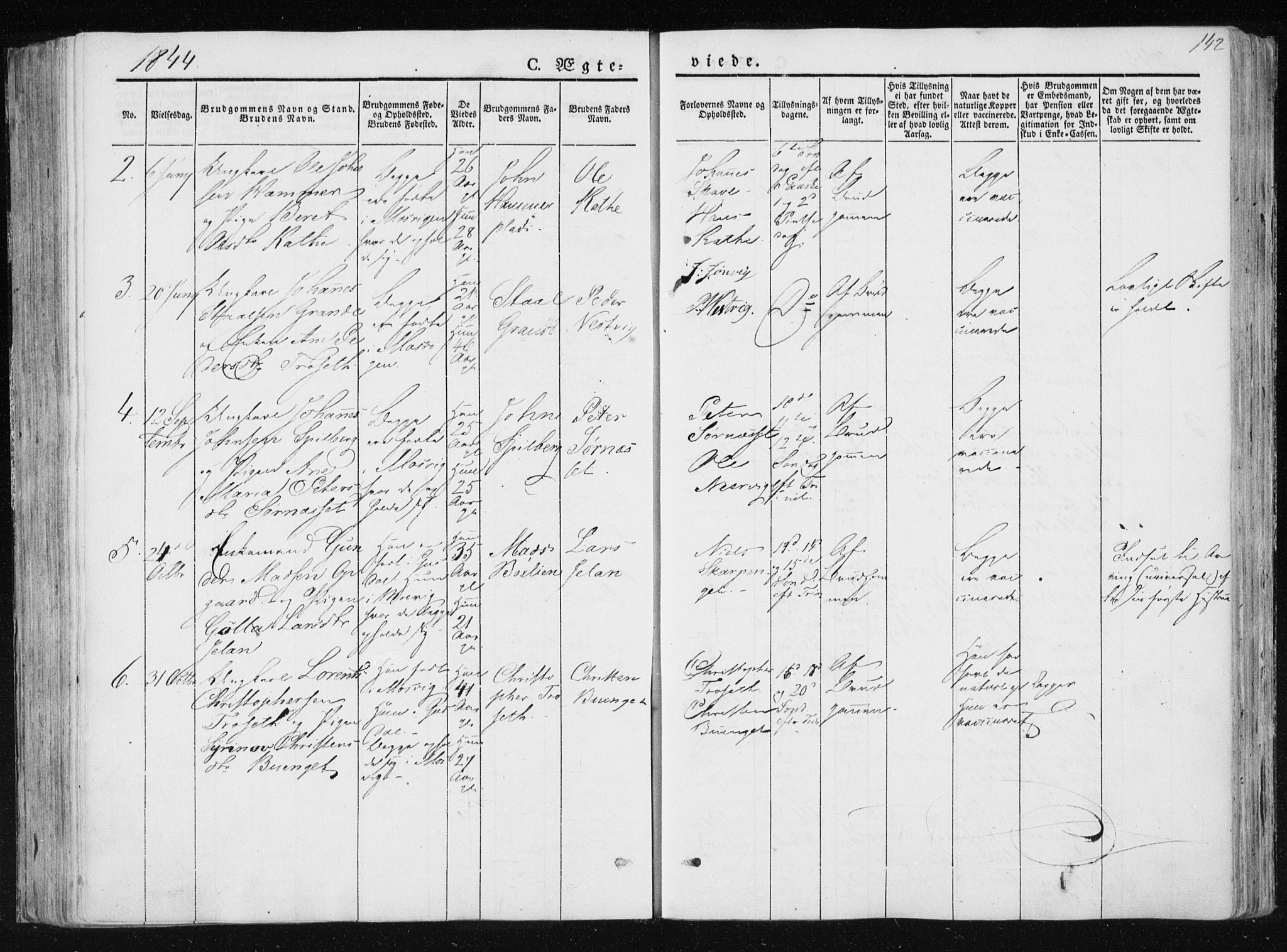 Ministerialprotokoller, klokkerbøker og fødselsregistre - Nord-Trøndelag, SAT/A-1458/733/L0323: Parish register (official) no. 733A02, 1843-1870, p. 142