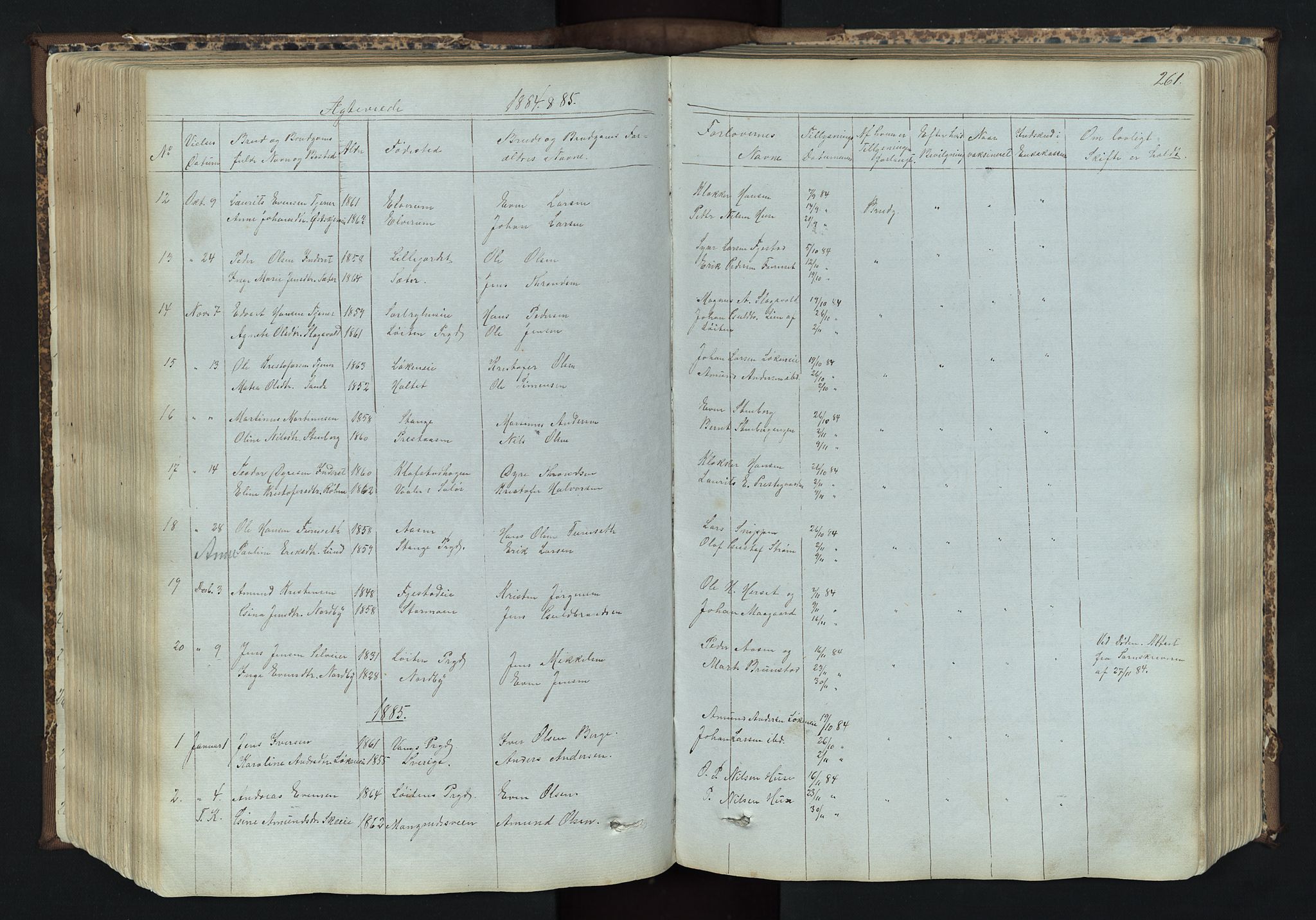 Romedal prestekontor, AV/SAH-PREST-004/L/L0011: Parish register (copy) no. 11, 1867-1895, p. 261