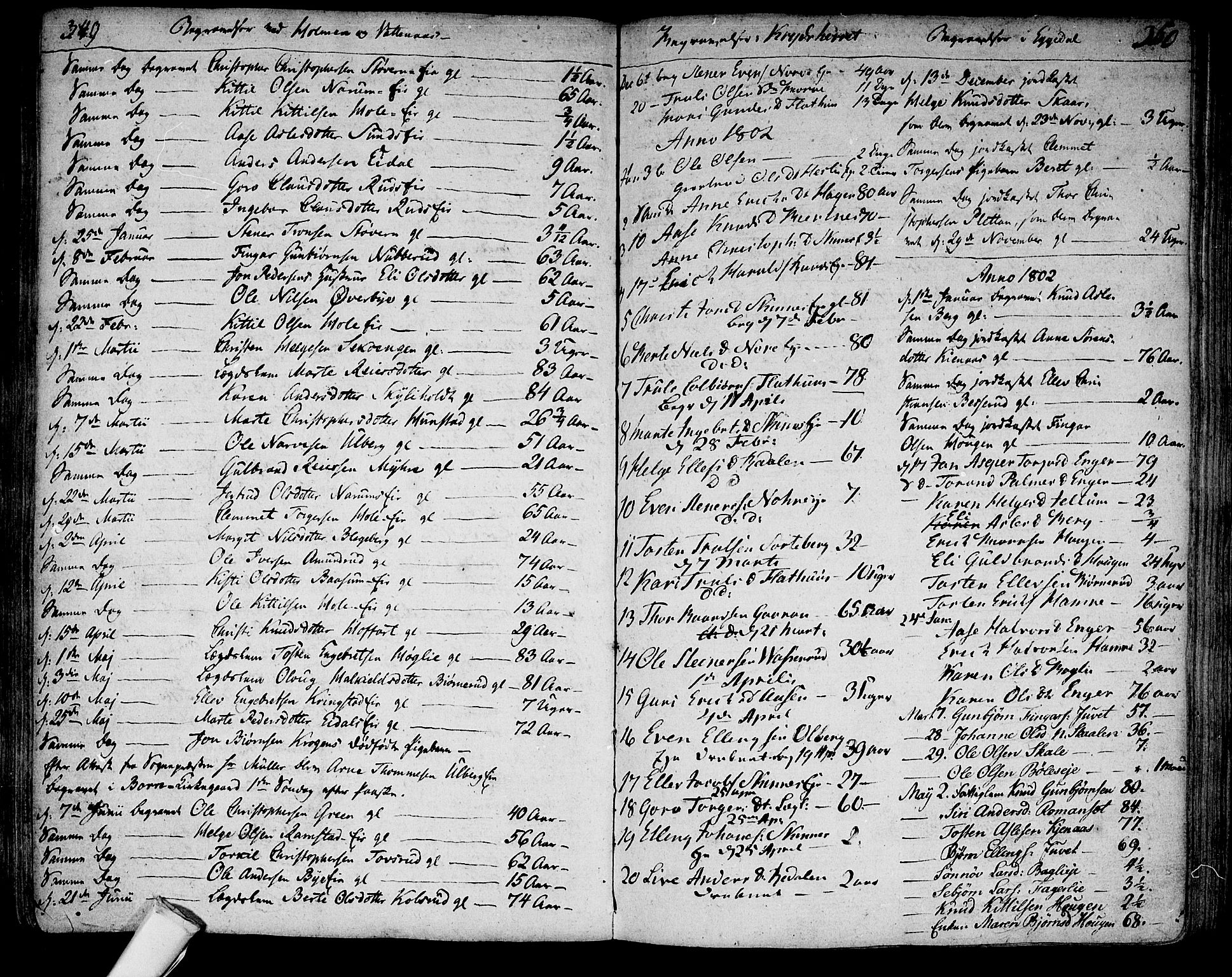 Sigdal kirkebøker, SAKO/A-245/F/Fa/L0003: Parish register (official) no. I 3, 1793-1811, p. 349-350
