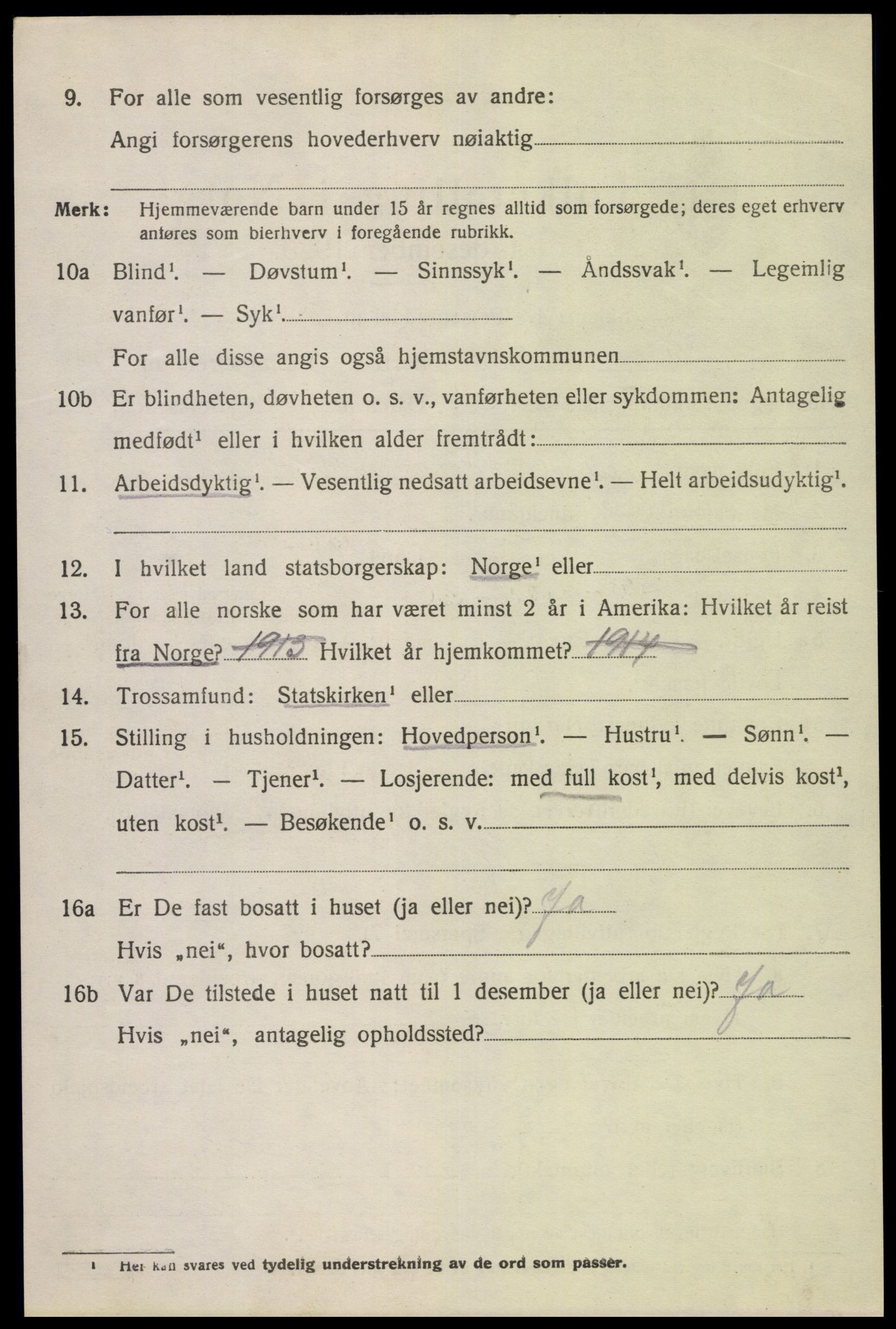 SAK, 1920 census for Kvinesdal, 1920, p. 5720