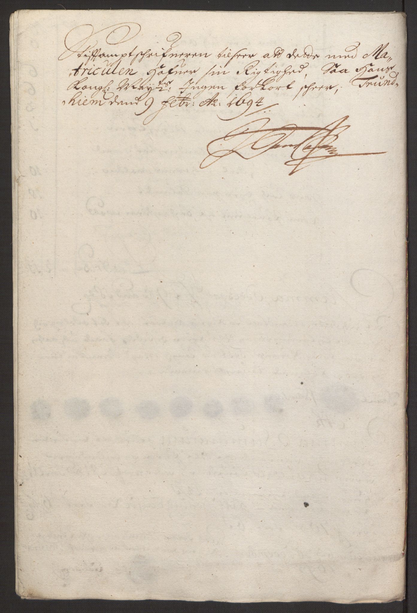 Rentekammeret inntil 1814, Reviderte regnskaper, Fogderegnskap, AV/RA-EA-4092/R59/L3943: Fogderegnskap Gauldal, 1693, p. 119