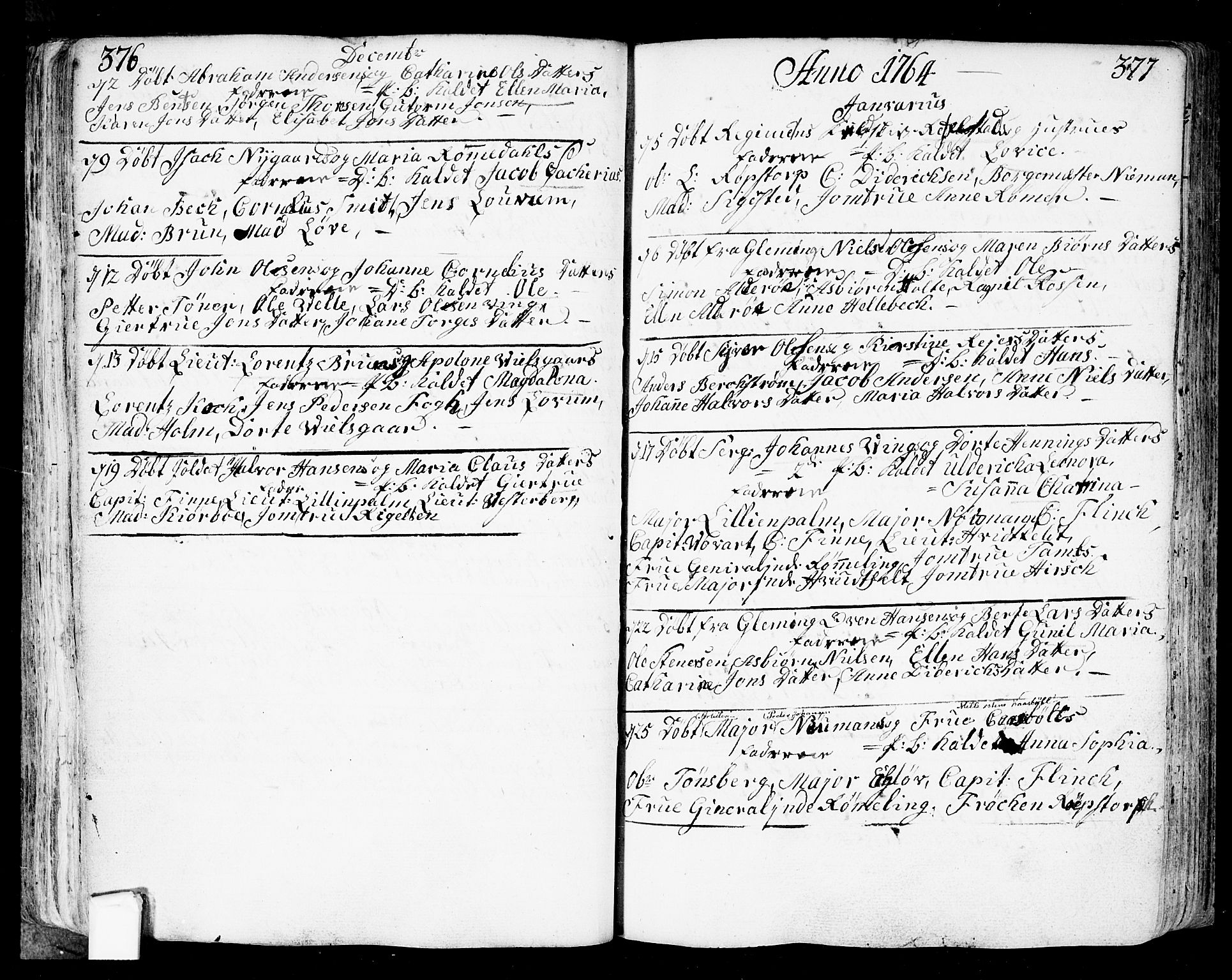 Fredrikstad prestekontor Kirkebøker, AV/SAO-A-11082/F/Fa/L0002: Parish register (official) no. 2, 1750-1804, p. 376-377