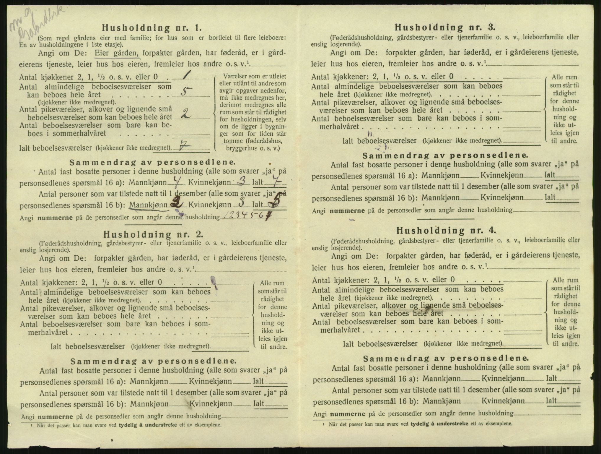 SAT, 1920 census for Tingvoll, 1920, p. 59