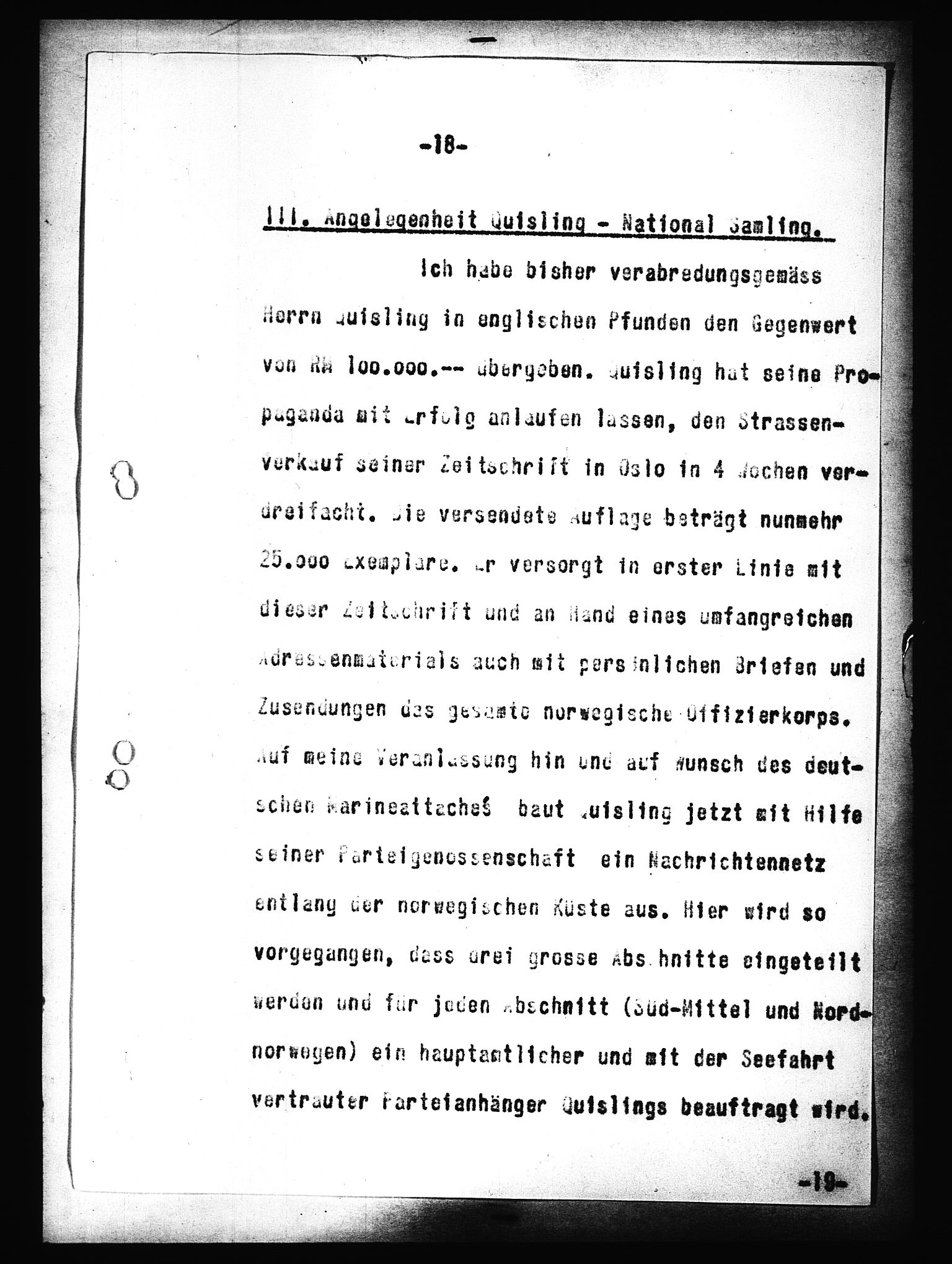 Documents Section, AV/RA-RAFA-2200/V/L0091: Amerikansk mikrofilm "Captured German Documents".
Box No. 953.  FKA jnr. 59/1955., 1935-1942, p. 537