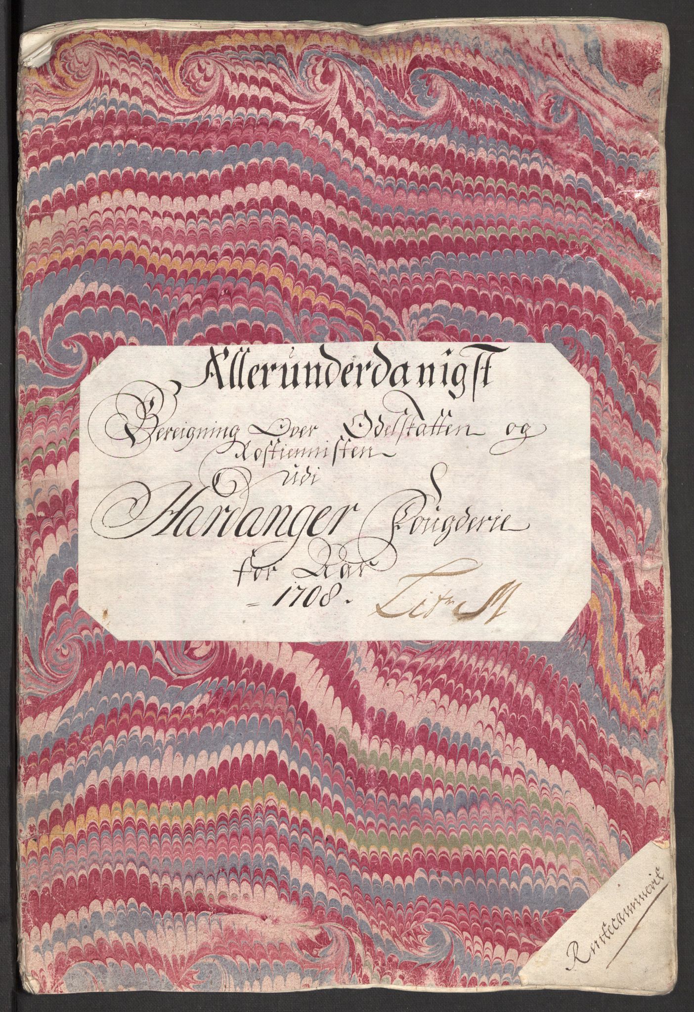 Rentekammeret inntil 1814, Reviderte regnskaper, Fogderegnskap, AV/RA-EA-4092/R48/L2985: Fogderegnskap Sunnhordland og Hardanger, 1708, p. 192