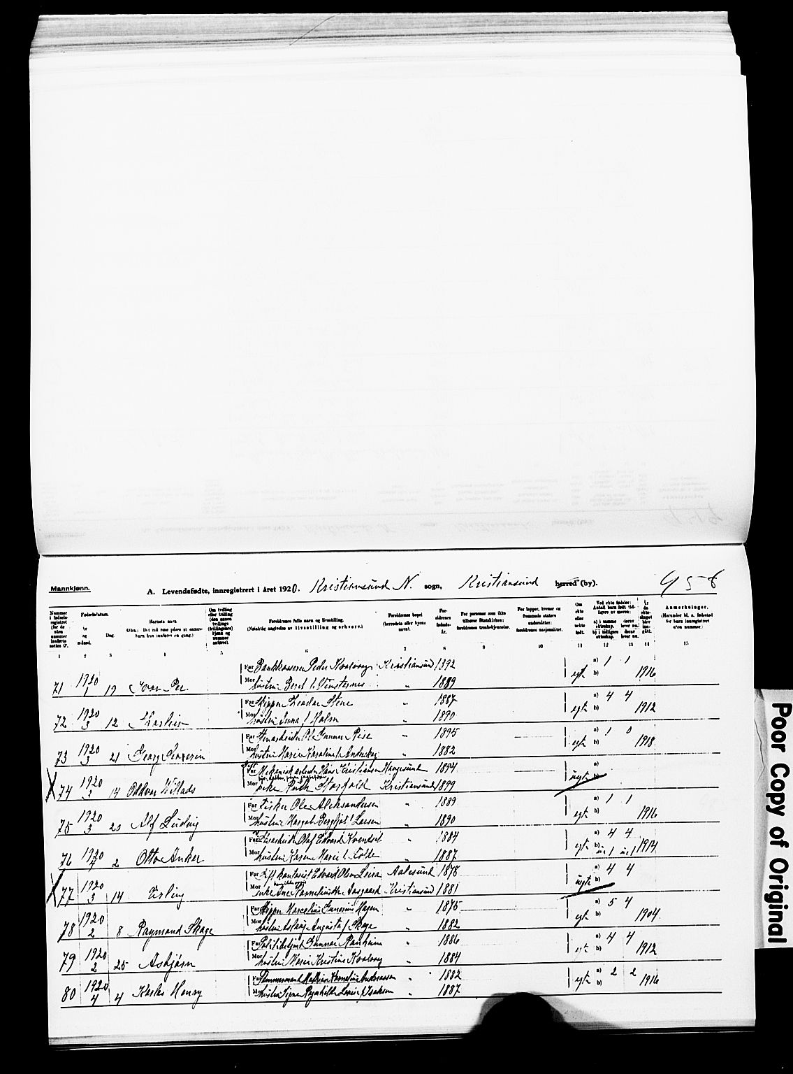 Ministerialprotokoller, klokkerbøker og fødselsregistre - Møre og Romsdal, AV/SAT-A-1454/572/L0861: Parish register (official) no. 572D05, 1913-1920