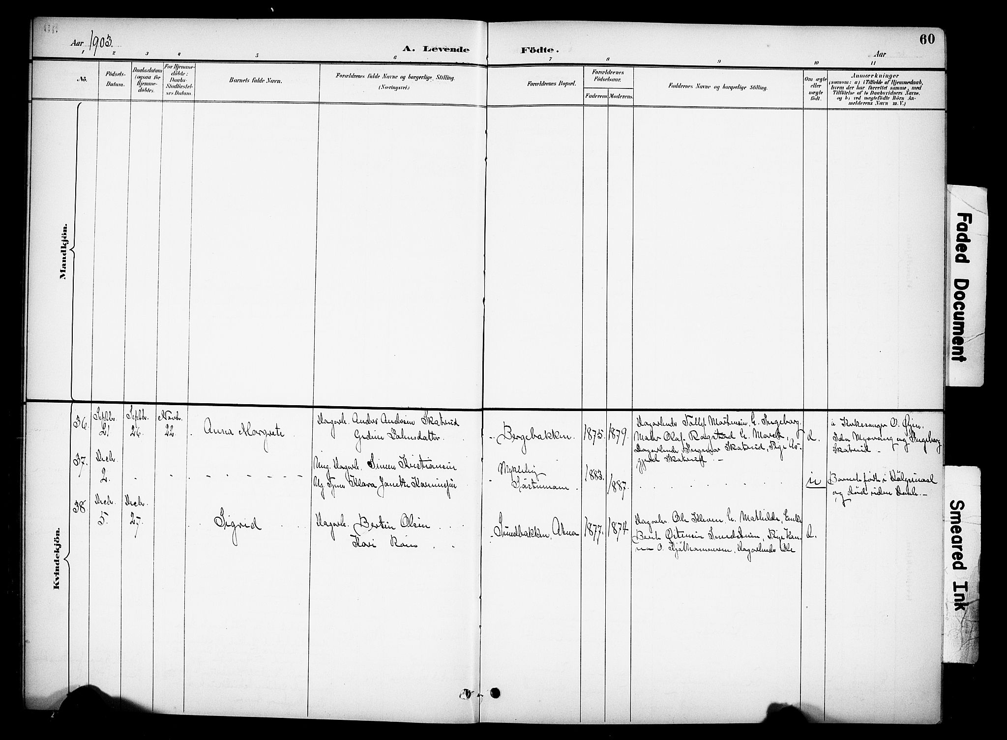 Stor-Elvdal prestekontor, SAH/PREST-052/H/Ha/Hab/L0003: Parish register (copy) no. 3, 1895-1917, p. 60