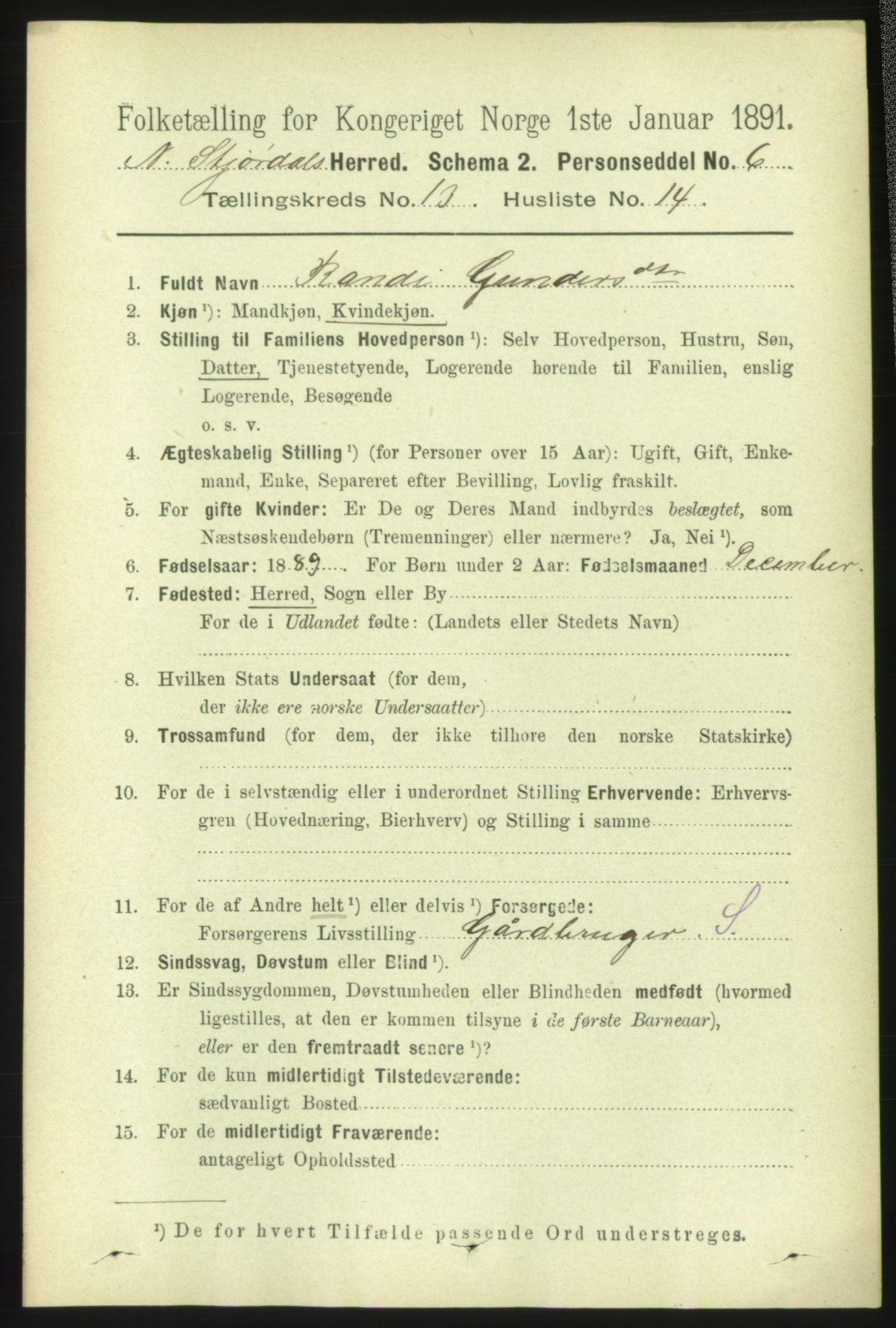 RA, 1891 census for 1714 Nedre Stjørdal, 1891, p. 6290