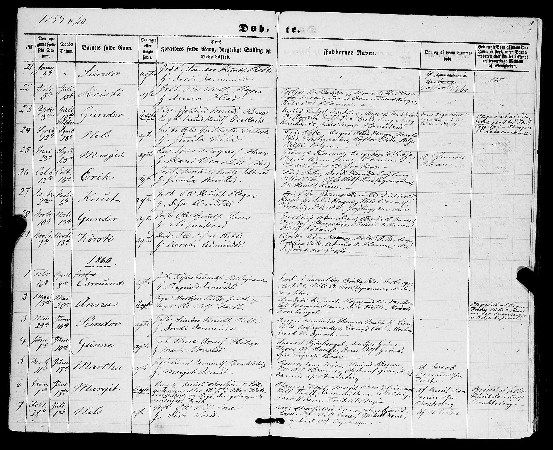 Røldal sokneprestembete, SAB/A-100247: Parish register (official) no. A 3, 1856-1870, p. 8