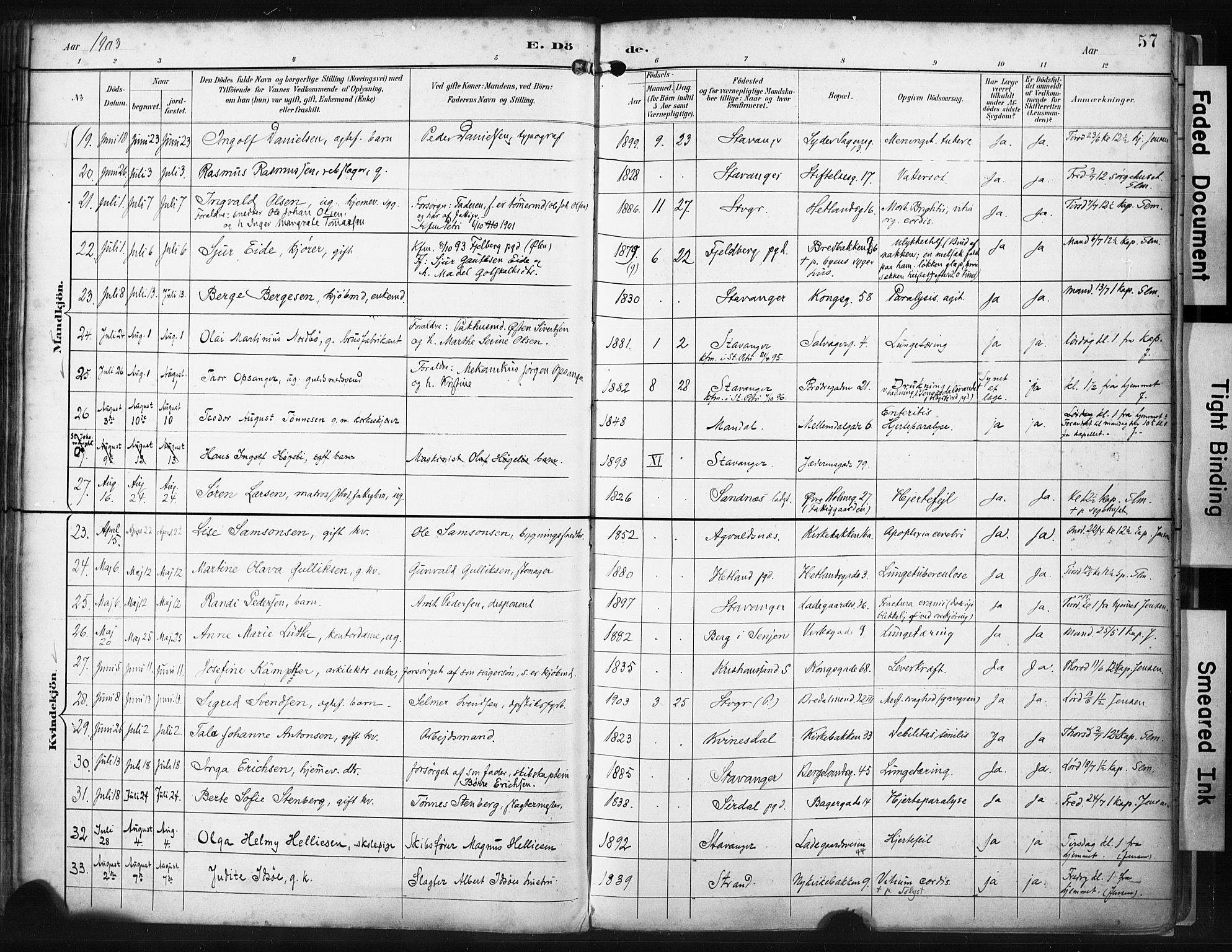 St. Petri sokneprestkontor, SAST/A-101813/001/30/30BA/L0022: Parish register (official) no. A 22, 1895-1919, p. 57