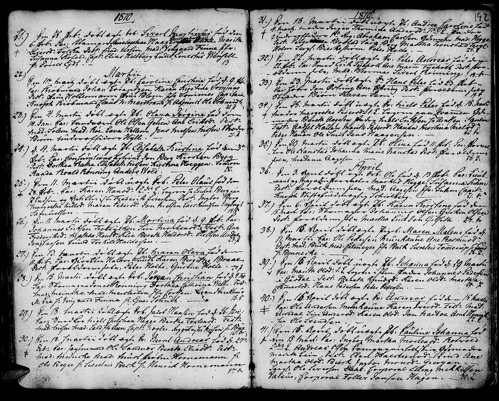 Ministerialprotokoller, klokkerbøker og fødselsregistre - Sør-Trøndelag, SAT/A-1456/601/L0039: Parish register (official) no. 601A07, 1770-1819, p. 192