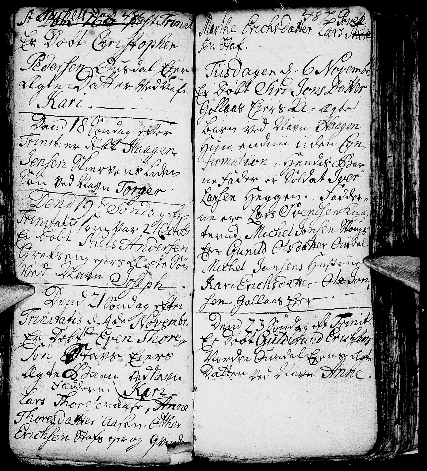 Nes prestekontor, Hedmark, AV/SAH-PREST-020/L/La/L0001: Parish register (copy) no. 1, 1663-1784, p. 486-487