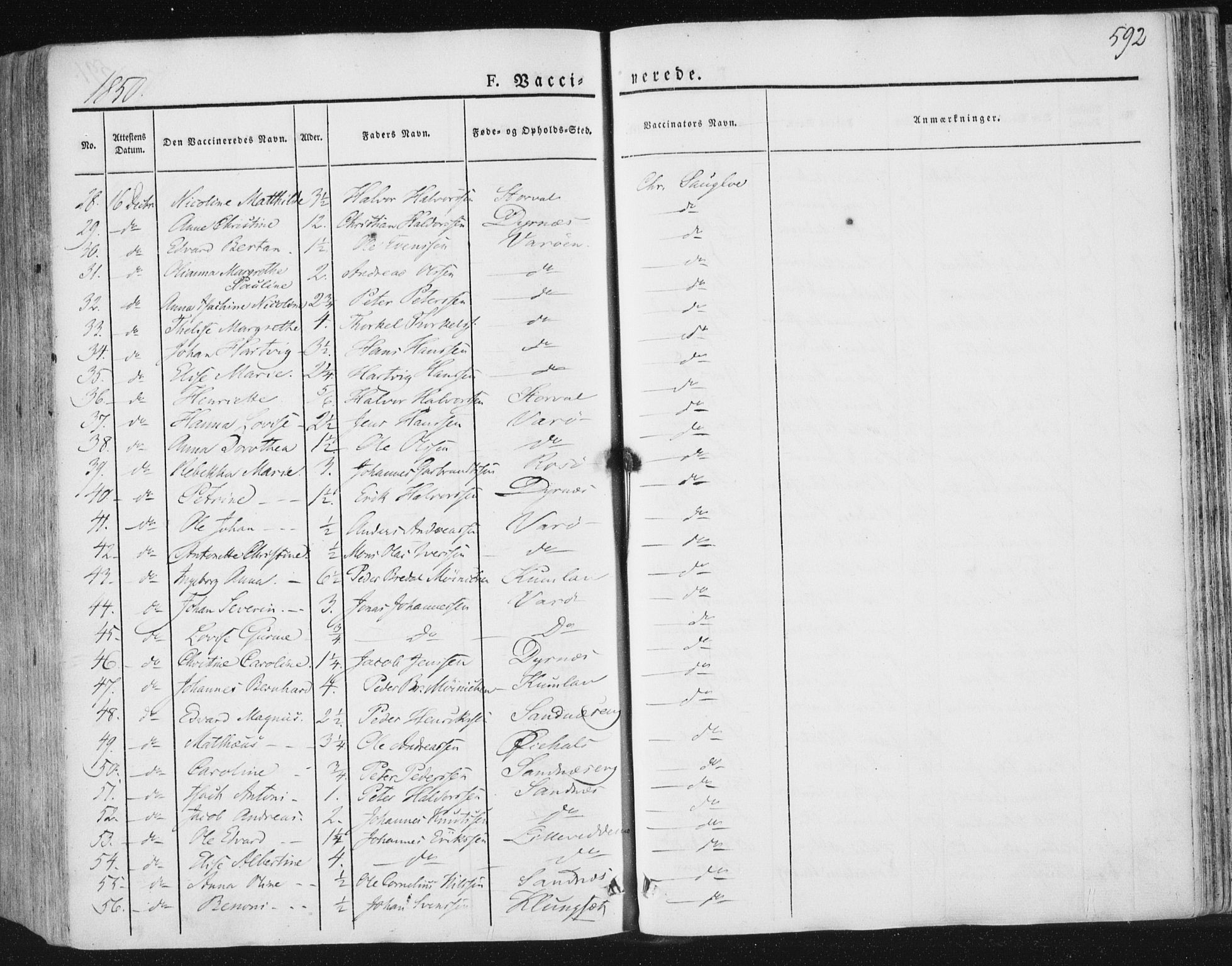 Ministerialprotokoller, klokkerbøker og fødselsregistre - Nord-Trøndelag, SAT/A-1458/784/L0669: Parish register (official) no. 784A04, 1829-1859, p. 592