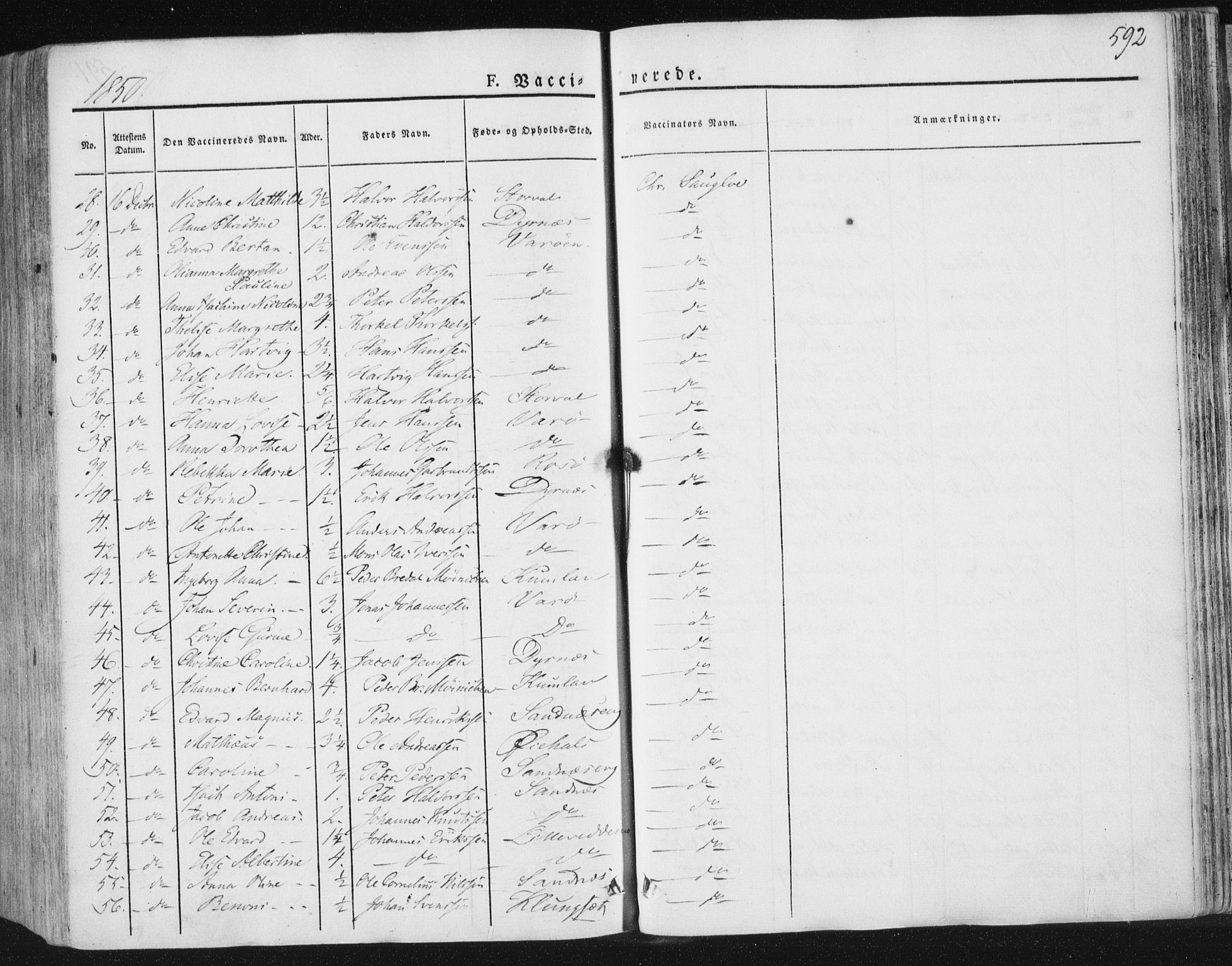 Ministerialprotokoller, klokkerbøker og fødselsregistre - Nord-Trøndelag, AV/SAT-A-1458/784/L0669: Parish register (official) no. 784A04, 1829-1859, p. 592