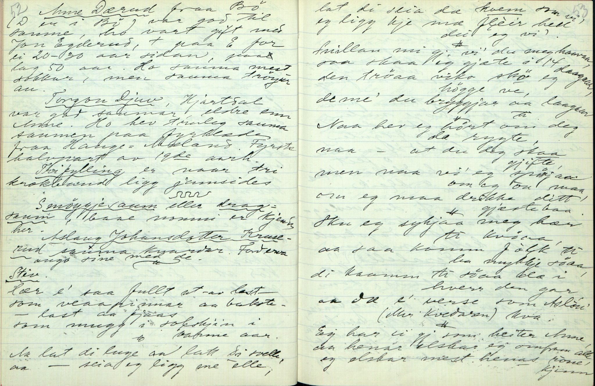 Rikard Berge, TEMU/TGM-A-1003/F/L0003/0036: 061-100 Innholdslister / 94 Hjartdal, 1910, p. 52-53