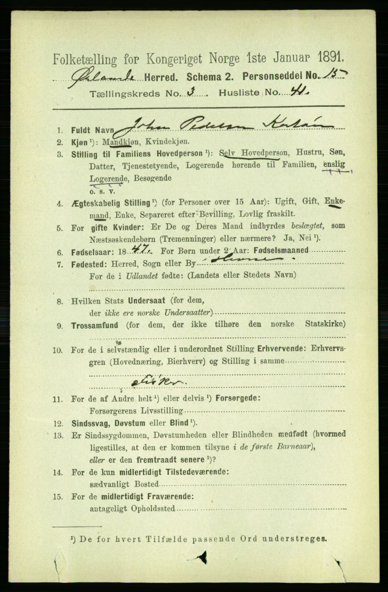 RA, 1891 census for 1621 Ørland, 1891, p. 1251