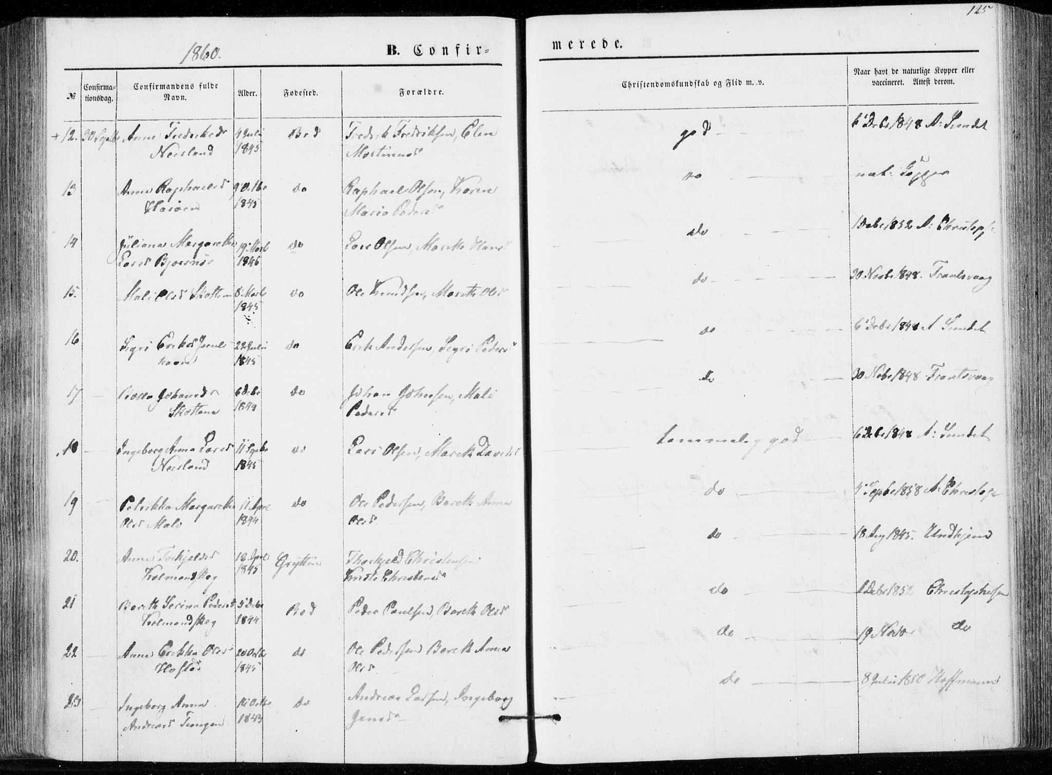 Ministerialprotokoller, klokkerbøker og fødselsregistre - Møre og Romsdal, AV/SAT-A-1454/566/L0767: Parish register (official) no. 566A06, 1852-1868, p. 125