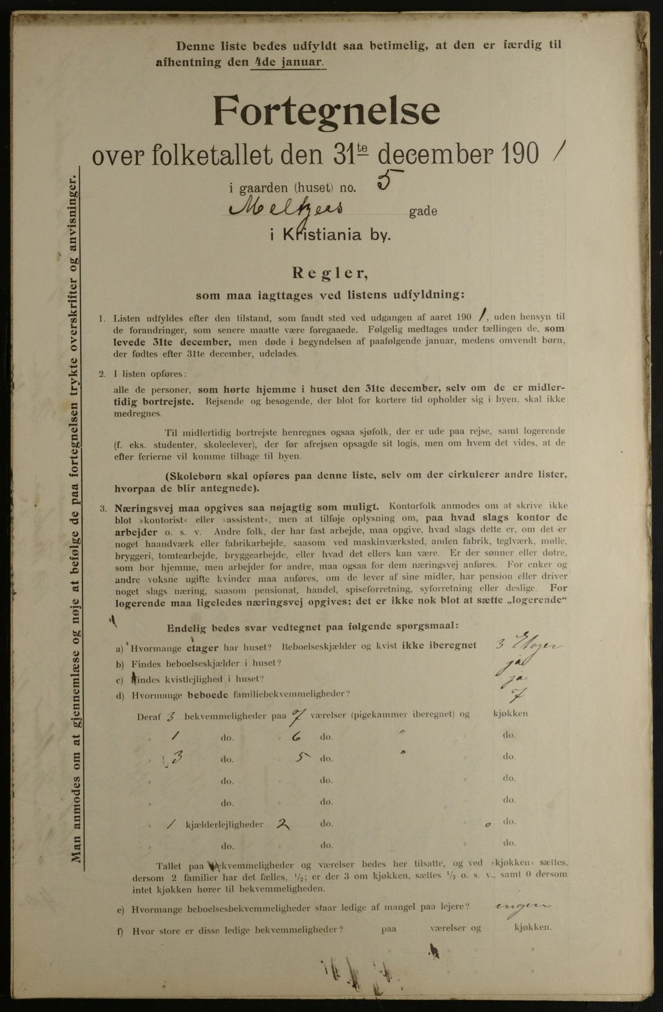 OBA, Municipal Census 1901 for Kristiania, 1901, p. 10032