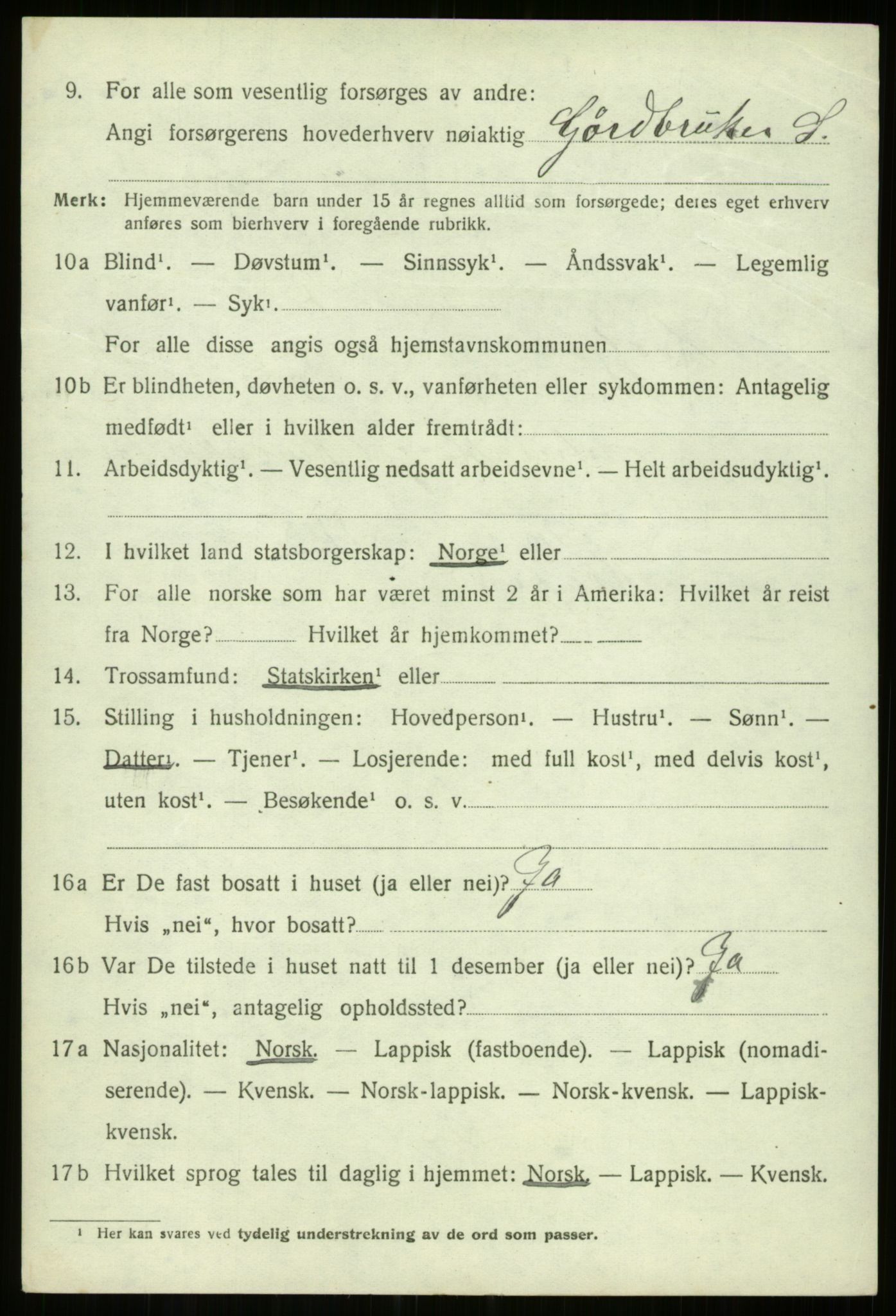 SATØ, 1920 census for Kvæfjord, 1920, p. 6304