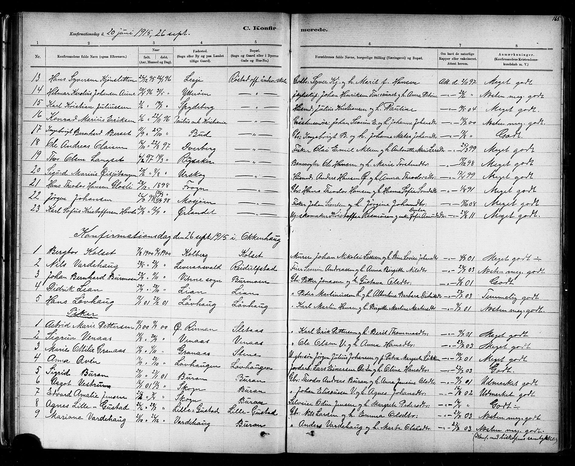 Ministerialprotokoller, klokkerbøker og fødselsregistre - Nord-Trøndelag, AV/SAT-A-1458/721/L0208: Parish register (copy) no. 721C01, 1880-1917, p. 165