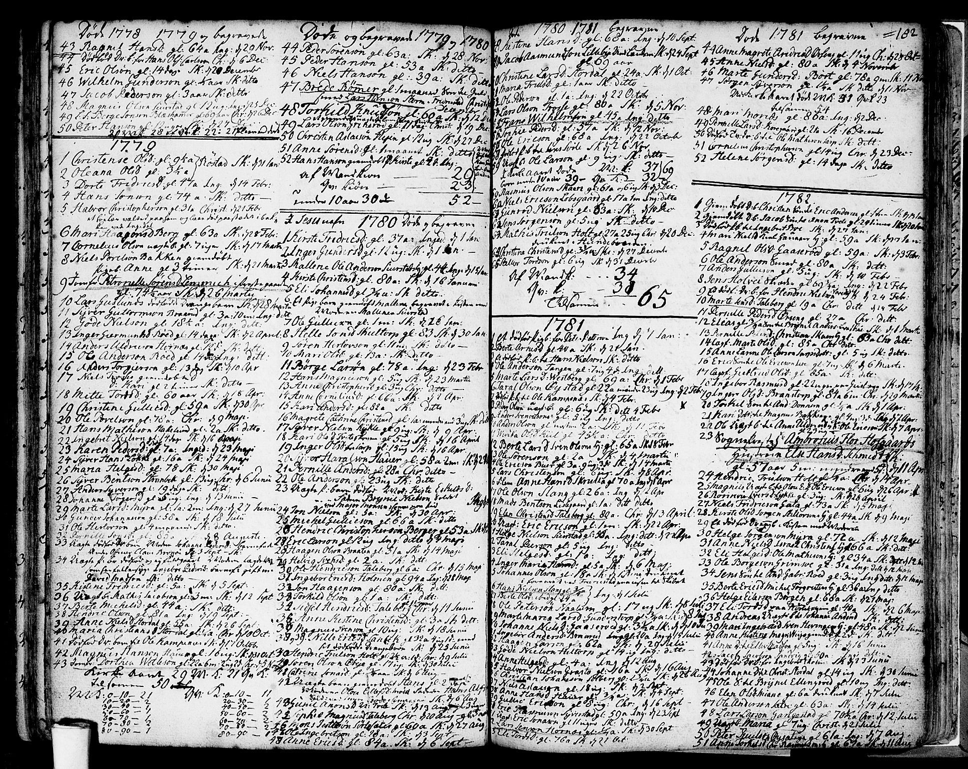 Skjeberg prestekontor Kirkebøker, SAO/A-10923/F/Fa/L0002: Parish register (official) no. I 2, 1726-1791, p. 182