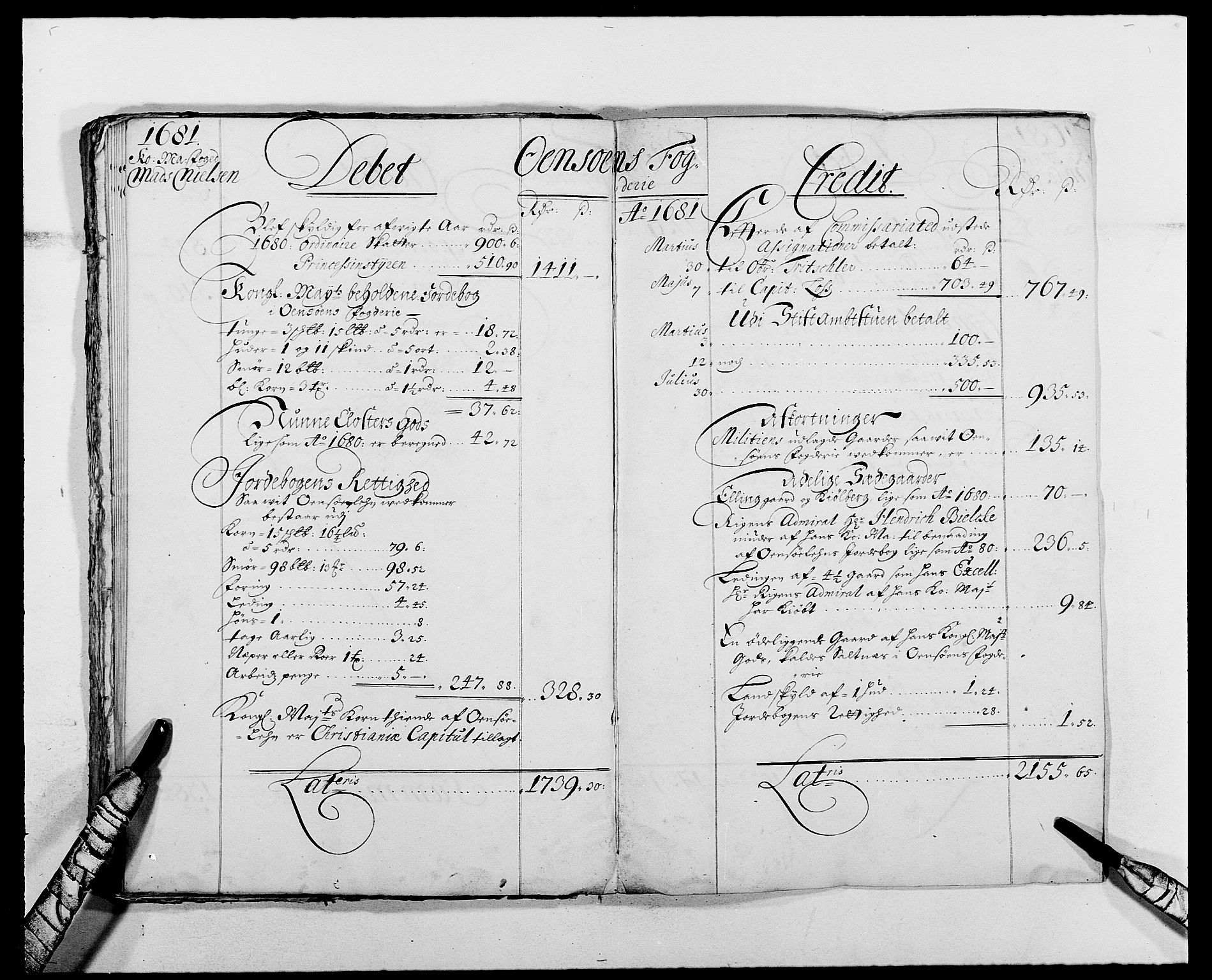 Rentekammeret inntil 1814, Reviderte regnskaper, Fogderegnskap, AV/RA-EA-4092/R03/L0113: Fogderegnskap Onsøy, Tune, Veme og Åbygge fogderi, 1681-1683, p. 33