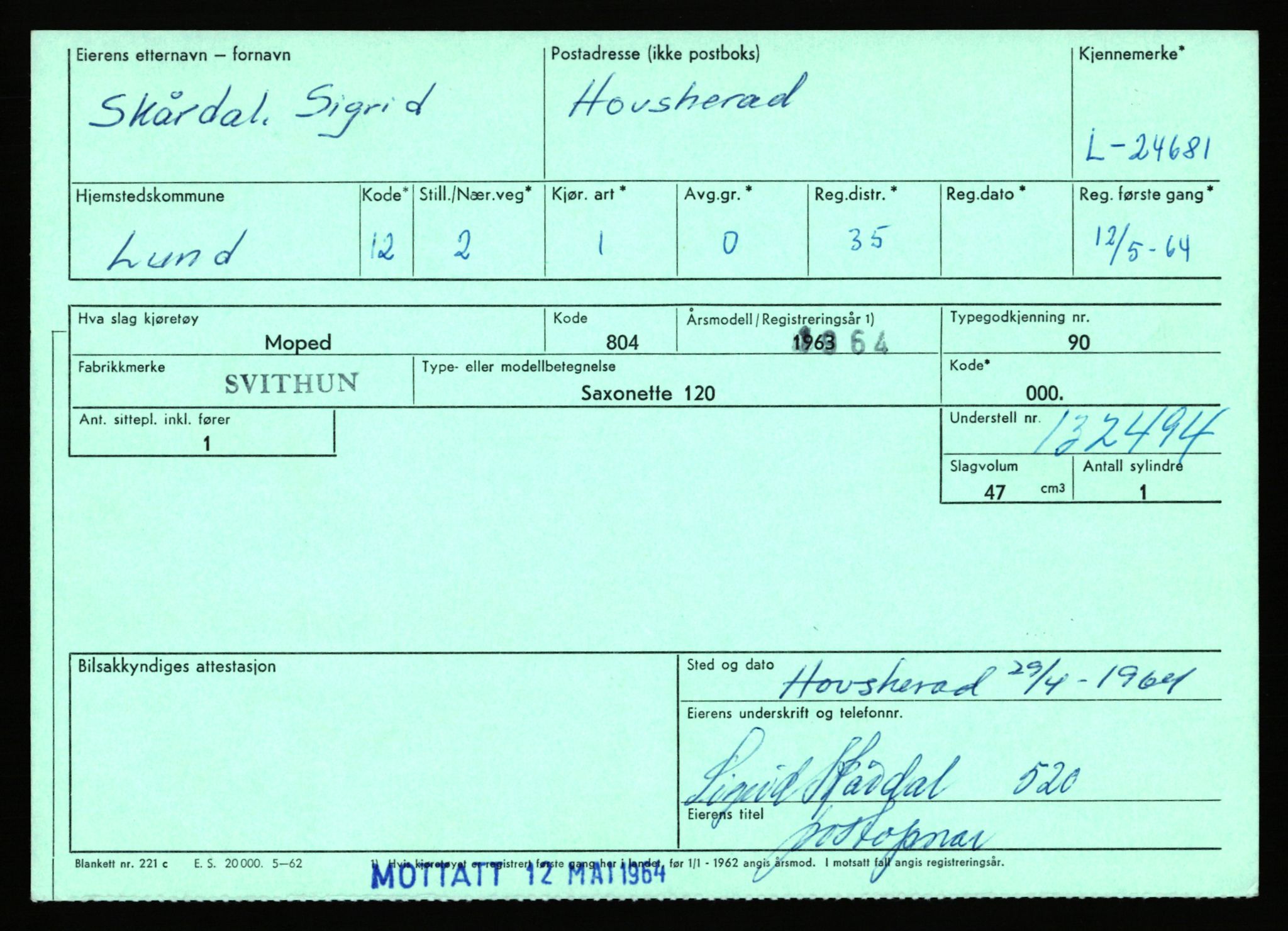 Stavanger trafikkstasjon, AV/SAST-A-101942/0/F/L0042: L-24600 - L-25233, 1930-1971, p. 333