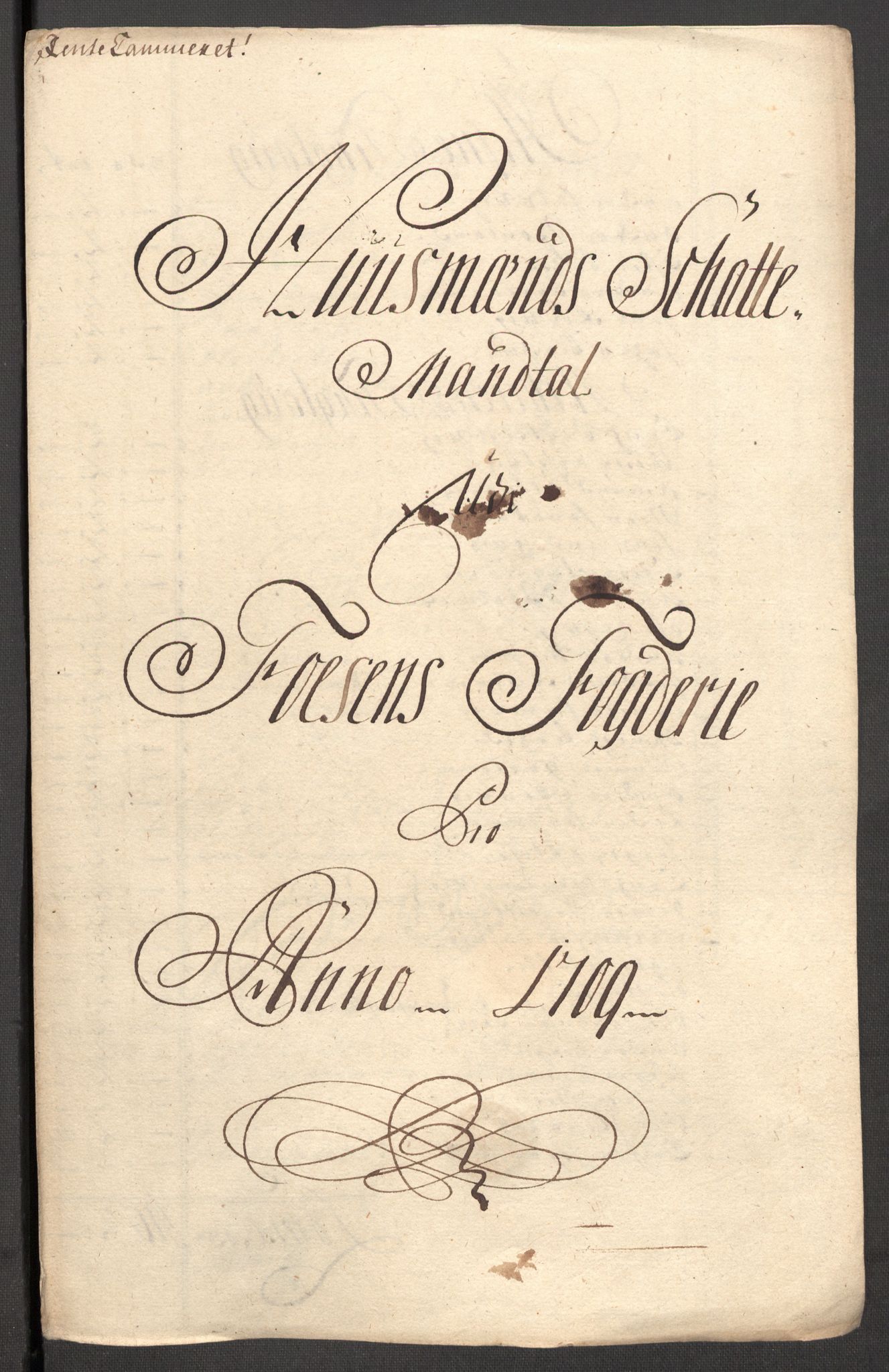 Rentekammeret inntil 1814, Reviderte regnskaper, Fogderegnskap, RA/EA-4092/R57/L3858: Fogderegnskap Fosen, 1708-1709, p. 285
