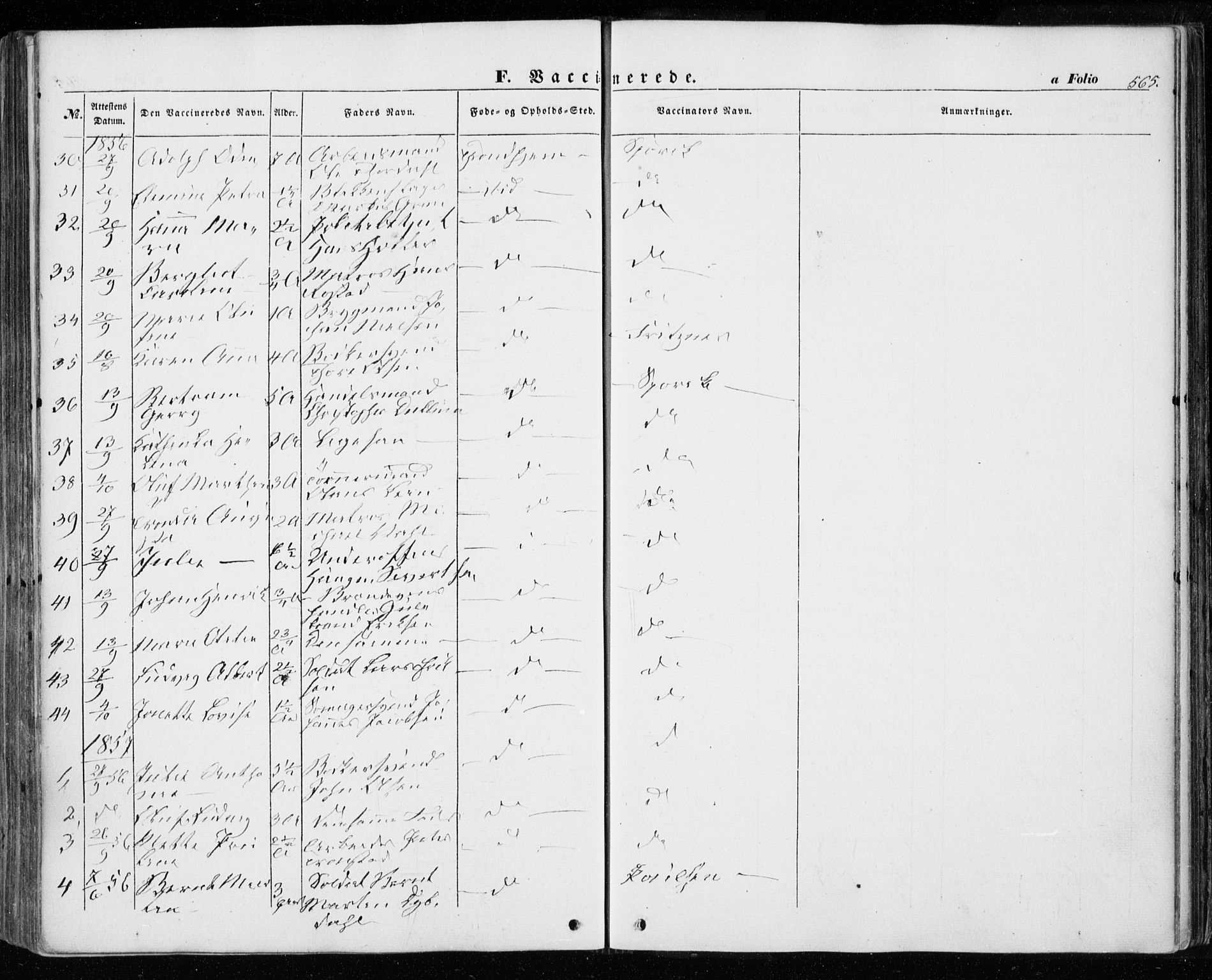 Ministerialprotokoller, klokkerbøker og fødselsregistre - Sør-Trøndelag, SAT/A-1456/601/L0051: Parish register (official) no. 601A19, 1848-1857, p. 565