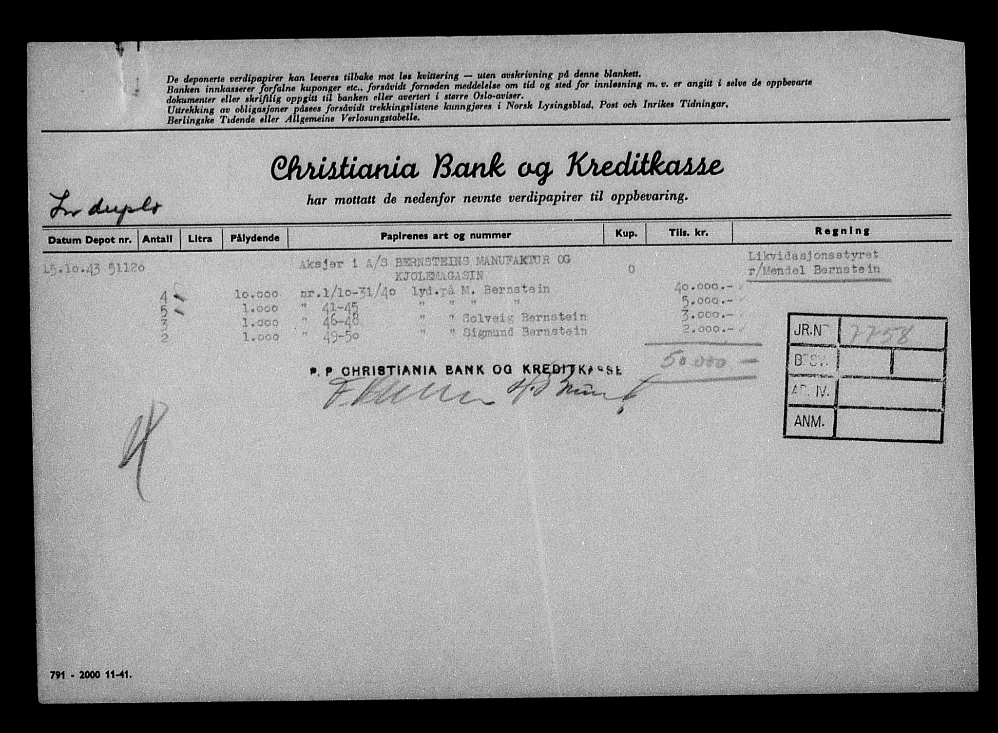 Justisdepartementet, Tilbakeføringskontoret for inndratte formuer, AV/RA-S-1564/H/Hc/Hcc/L0923: --, 1945-1947, p. 135