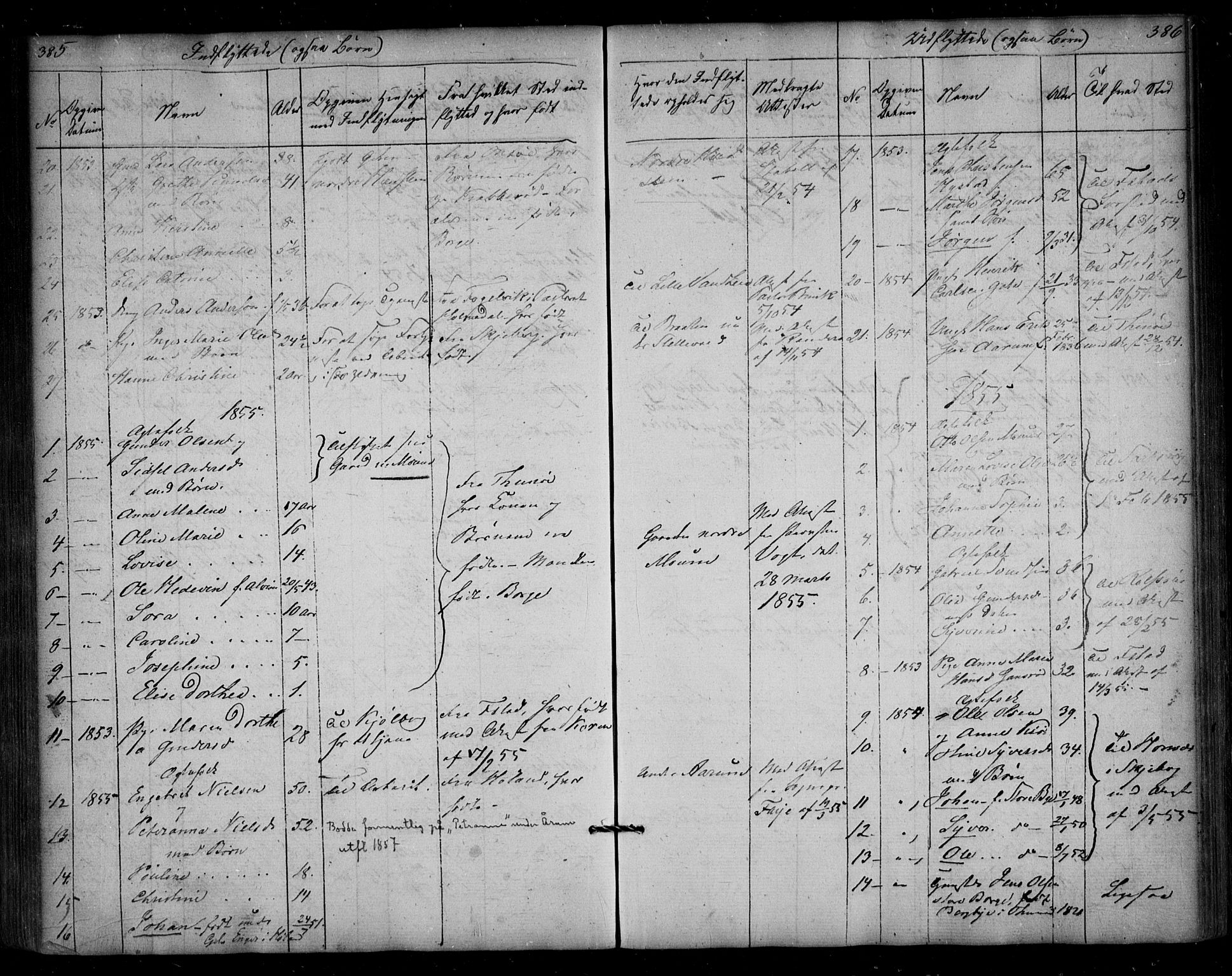 Borge prestekontor Kirkebøker, SAO/A-10903/F/Fa/L0005: Parish register (official) no. I 5, 1848-1860, p. 385-386