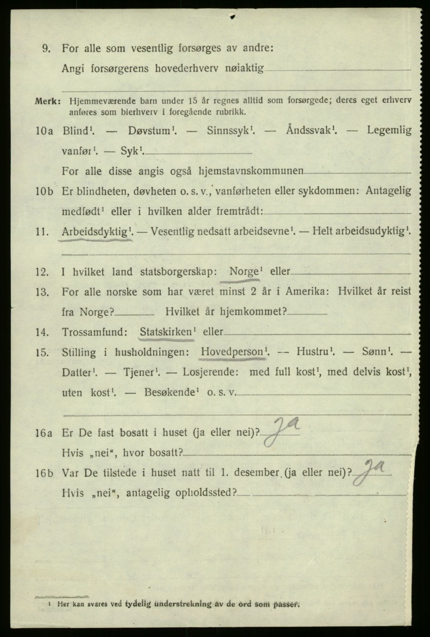 SAB, 1920 census for Kinn, 1920, p. 2256