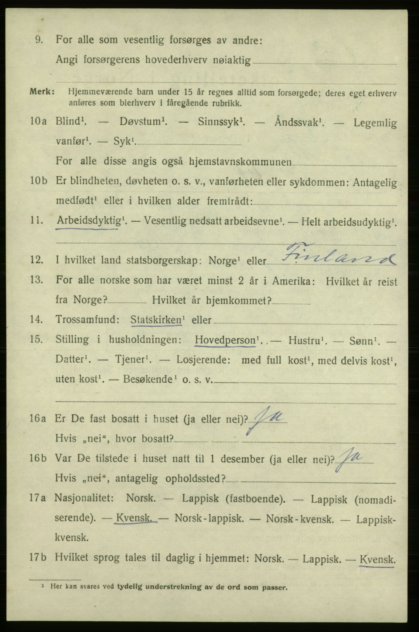 SATØ, 1920 census for Vadsø, 1920, p. 2216