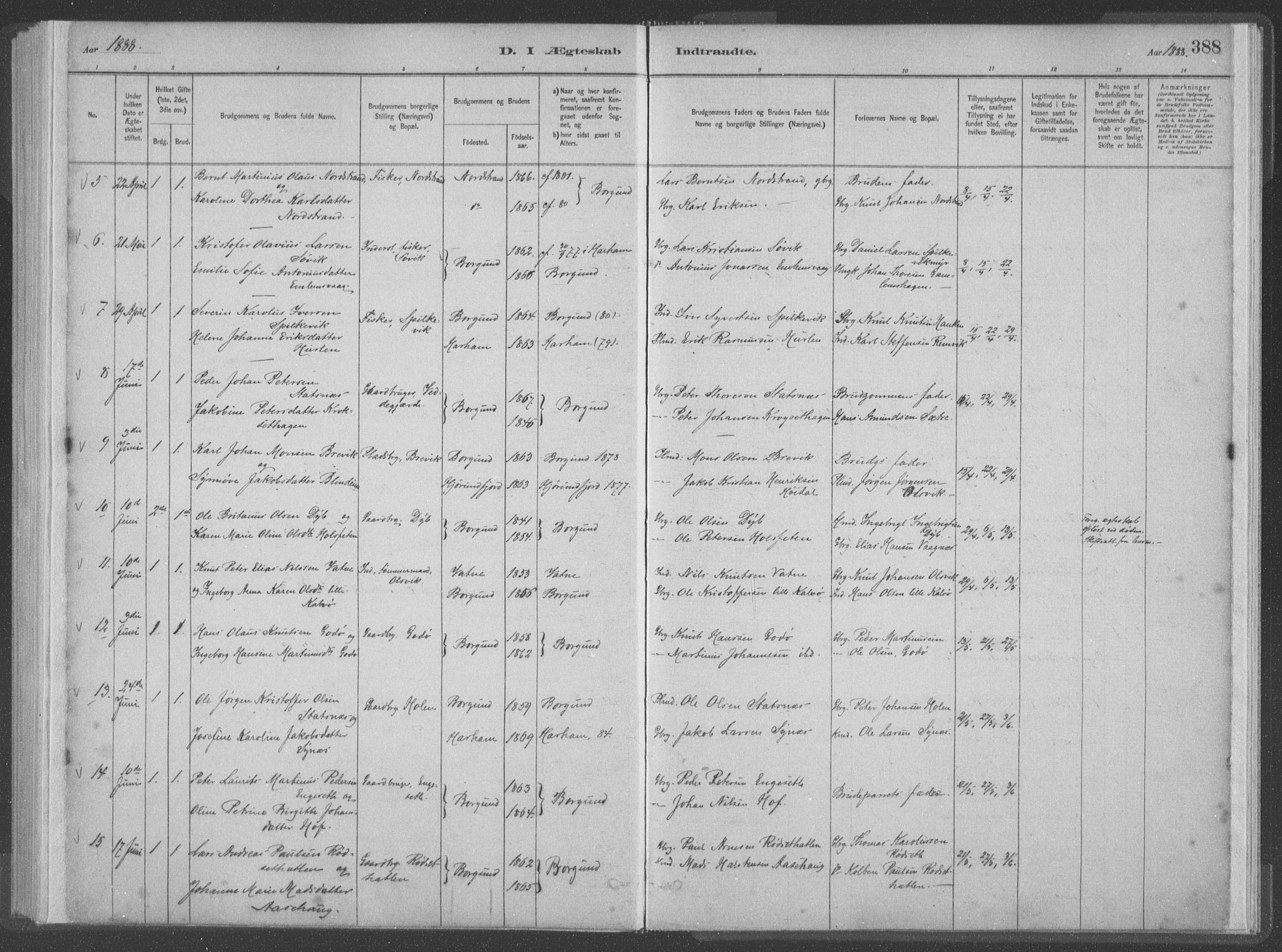 Ministerialprotokoller, klokkerbøker og fødselsregistre - Møre og Romsdal, SAT/A-1454/528/L0402: Parish register (official) no. 528A12II, 1880-1903, p. 388