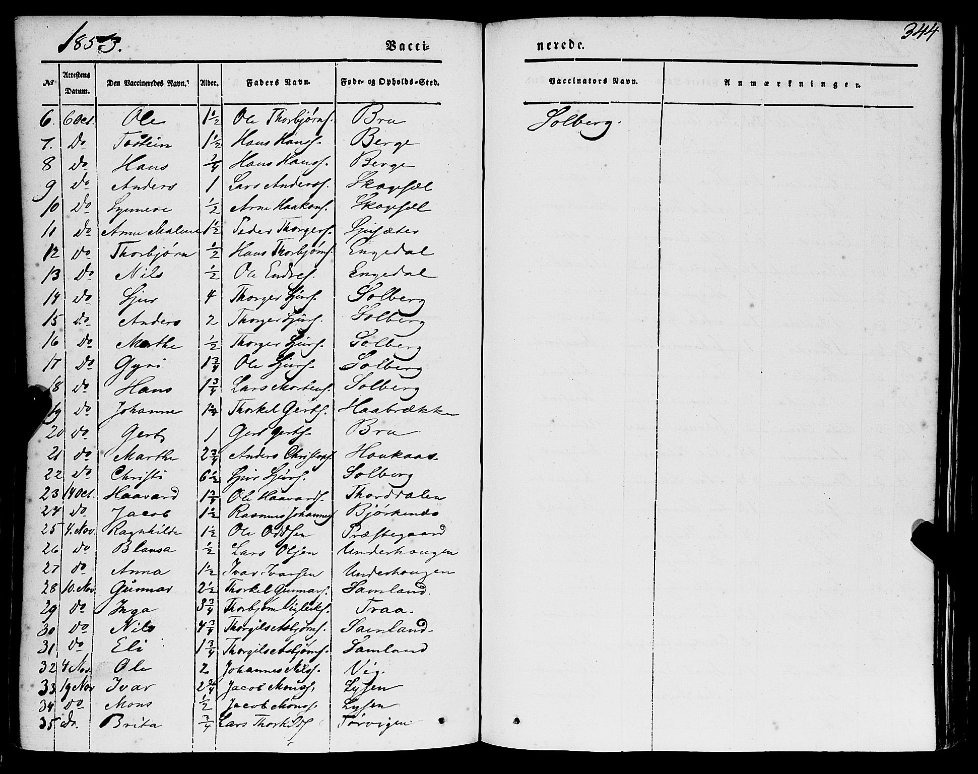 Strandebarm sokneprestembete, AV/SAB-A-78401/H/Haa: Parish register (official) no. A 7, 1844-1872, p. 344