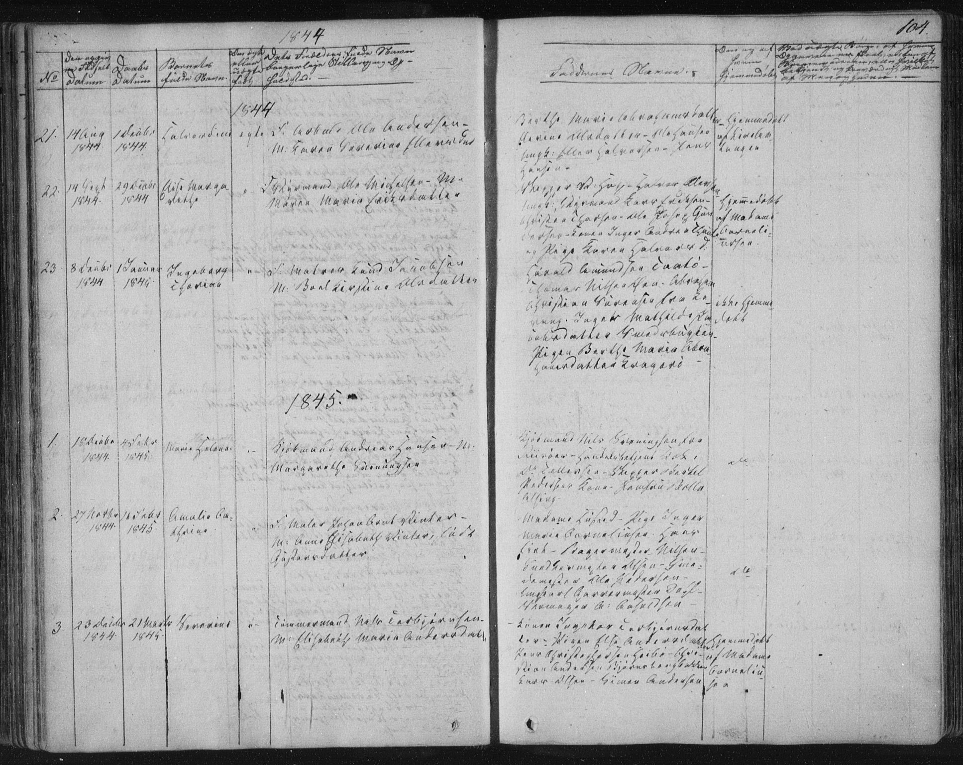 Kragerø kirkebøker, SAKO/A-278/F/Fa/L0005: Parish register (official) no. 5, 1832-1847, p. 104