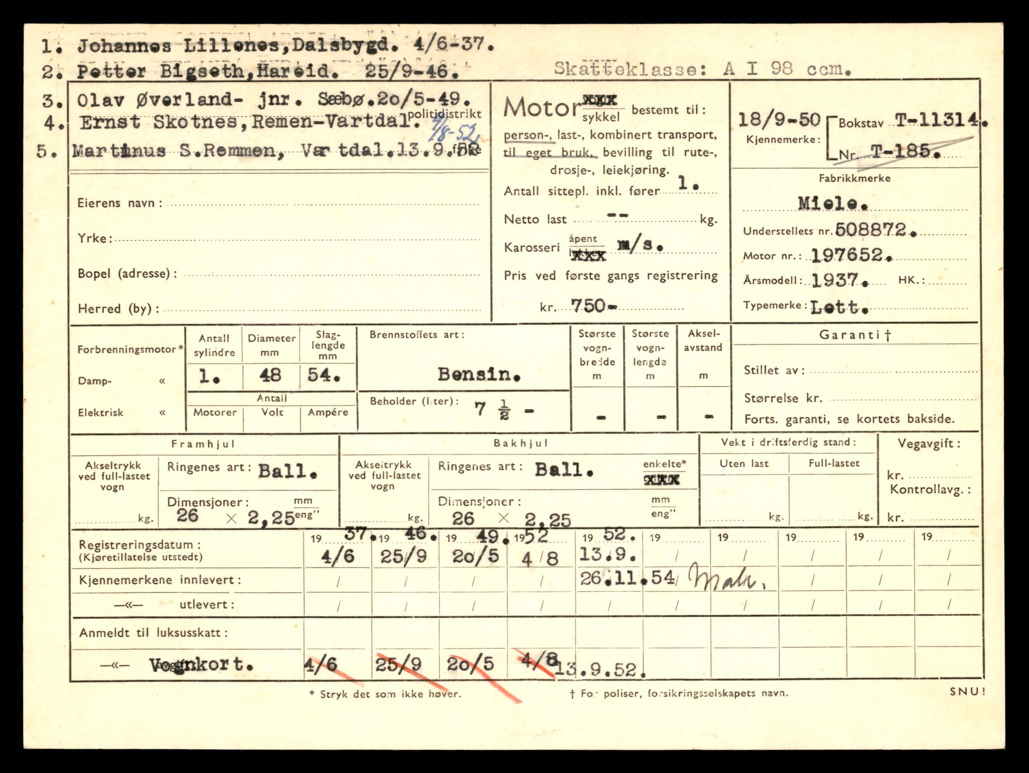 Møre og Romsdal vegkontor - Ålesund trafikkstasjon, AV/SAT-A-4099/F/Fe/L0028: Registreringskort for kjøretøy T 11290 - T 11429, 1927-1998, p. 569