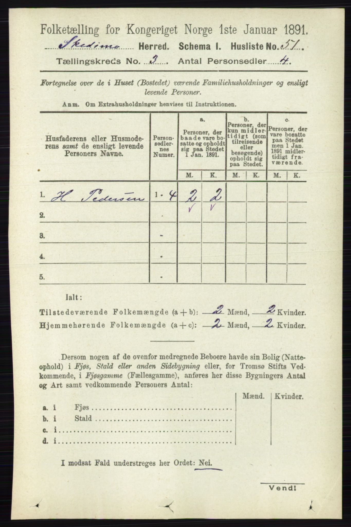 RA, 1891 census for 0231 Skedsmo, 1891, p. 1269