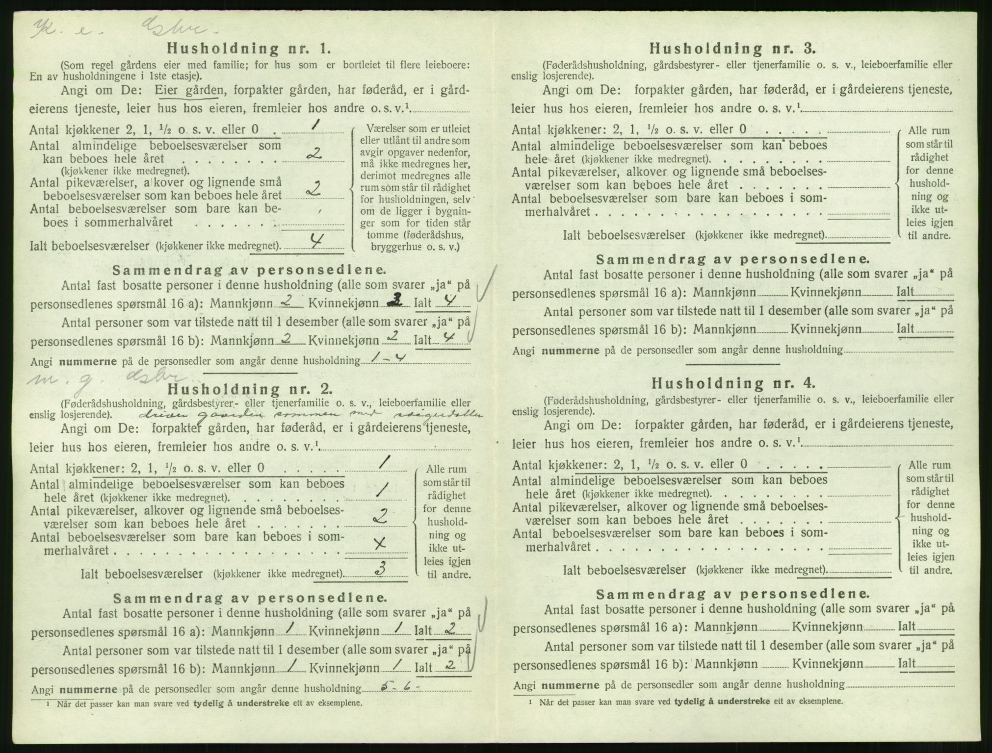 SAT, 1920 census for Veøy, 1920, p. 760