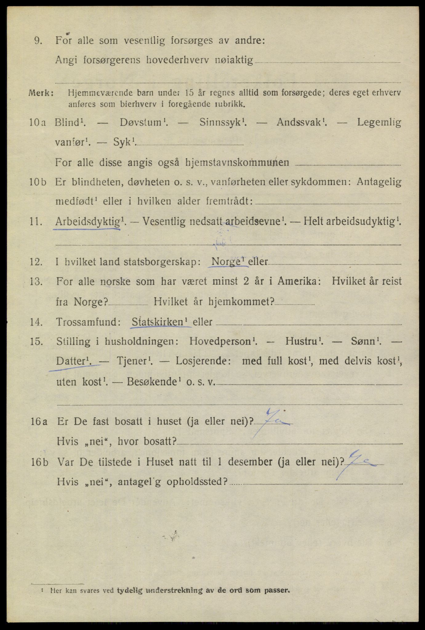 SAKO, 1920 census for Brevik, 1920, p. 2185