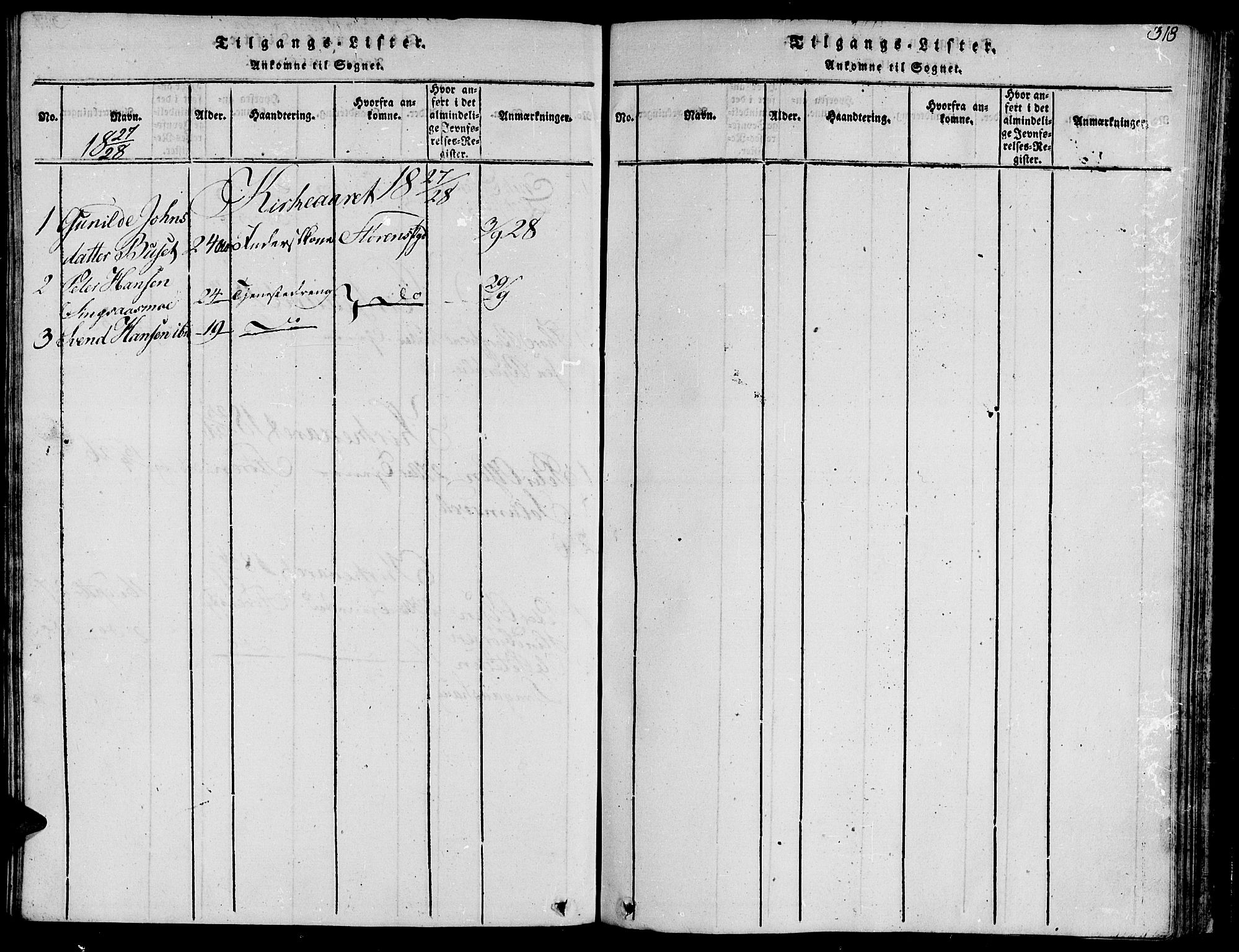 Ministerialprotokoller, klokkerbøker og fødselsregistre - Sør-Trøndelag, SAT/A-1456/685/L0955: Parish register (official) no. 685A03 /2, 1817-1829, p. 318
