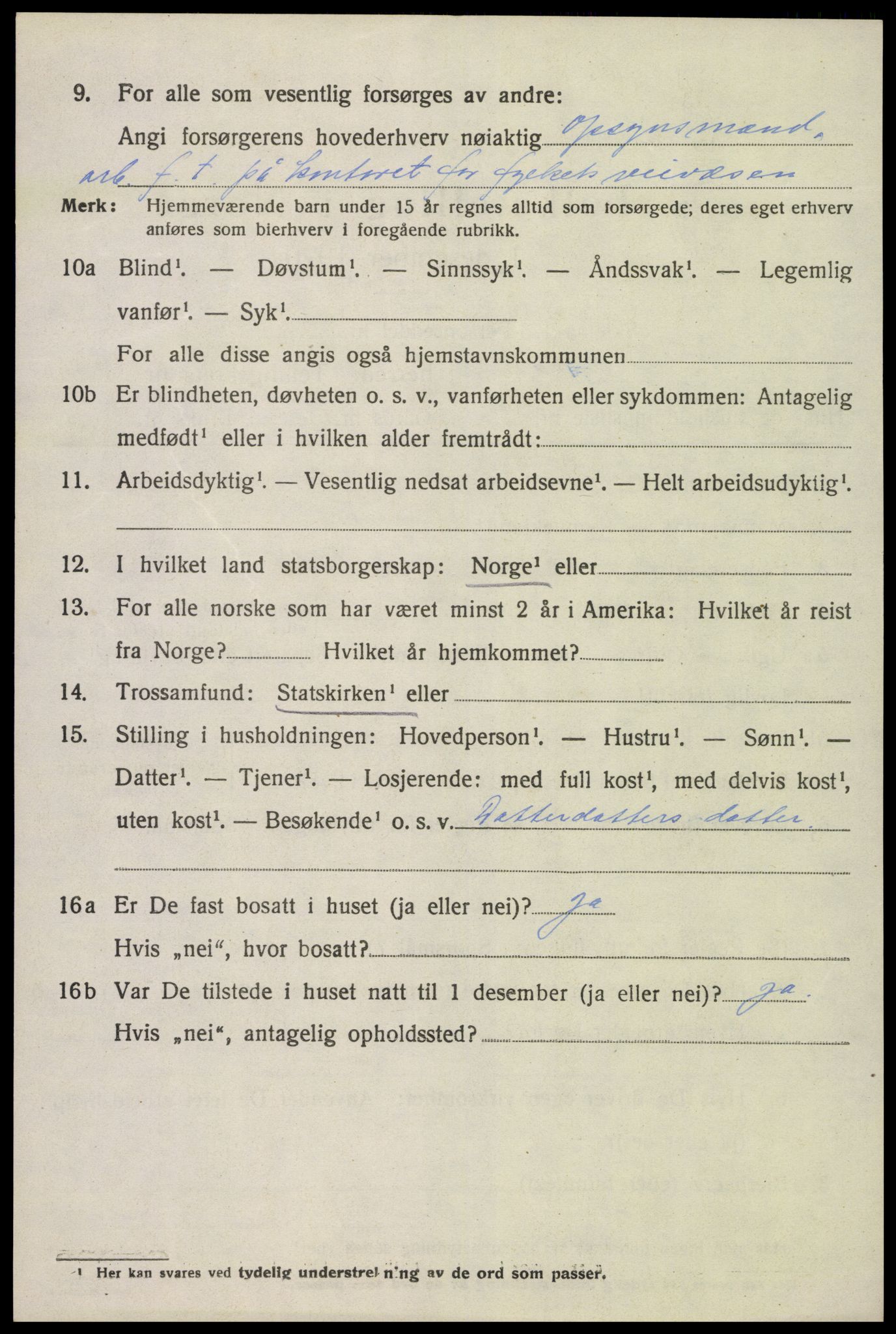 SAK, 1920 census for Dypvåg, 1920, p. 5728