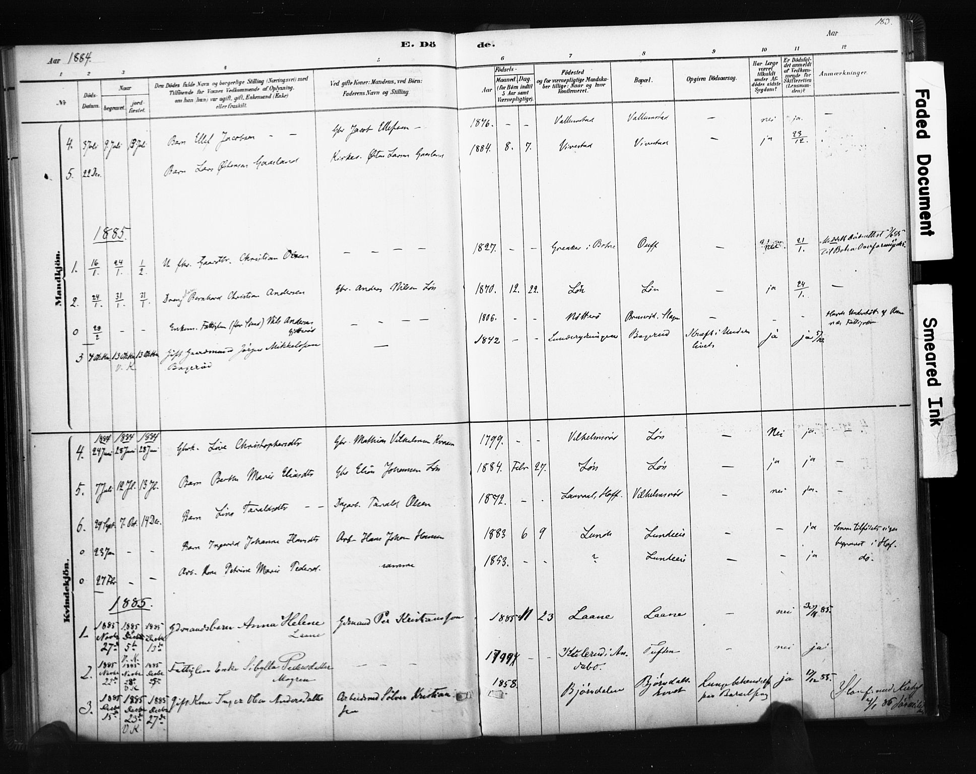 Ramnes kirkebøker, AV/SAKO-A-314/F/Fc/L0001: Parish register (official) no. III 1, 1878-1899, p. 182-183